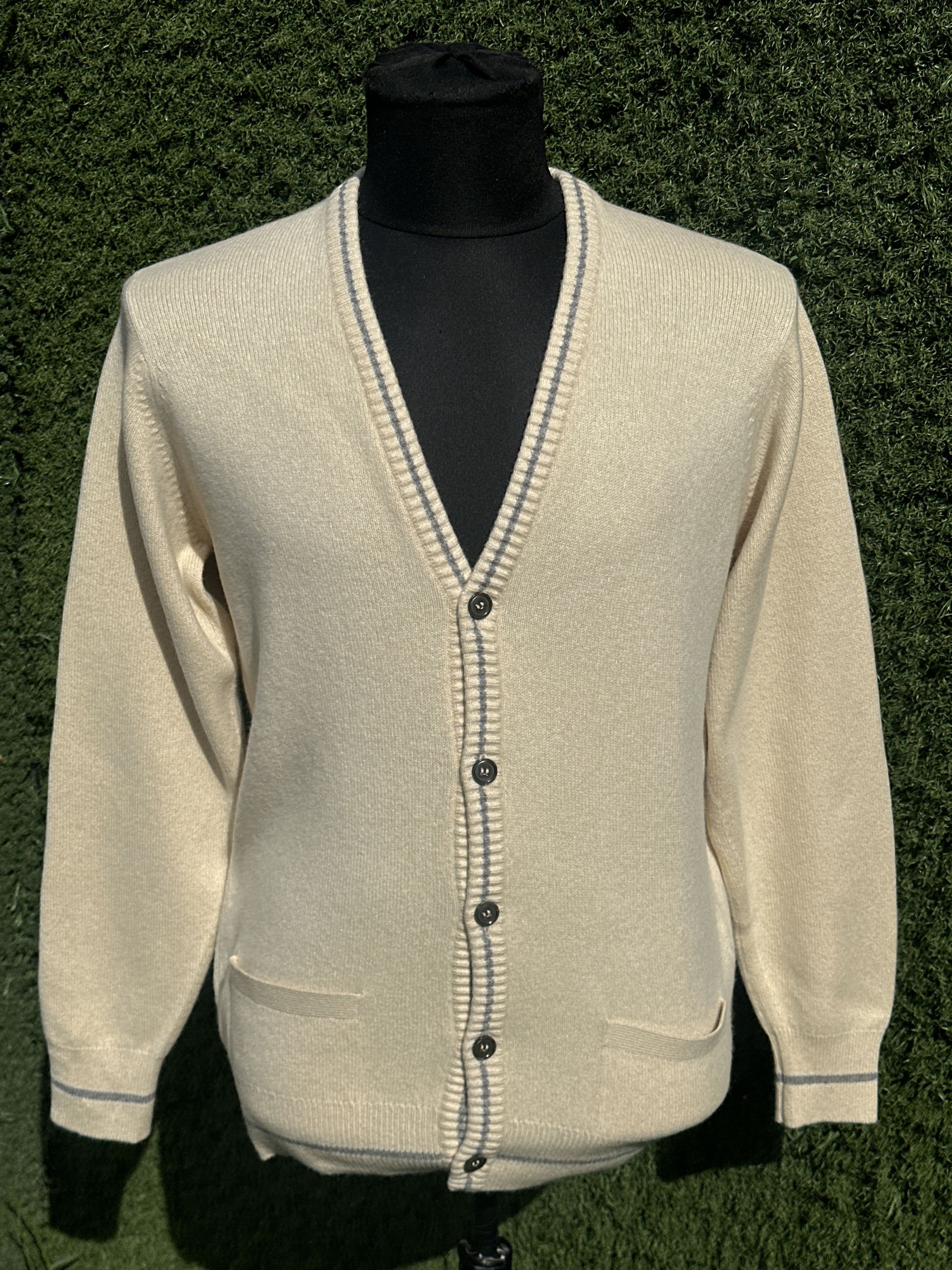 Loro Piana Knit Loro Piana 100% Cashmere Contrast Trim Cardigan 50 IT Size US M / EU 48-50 / 2 - 17 Thumbnail
