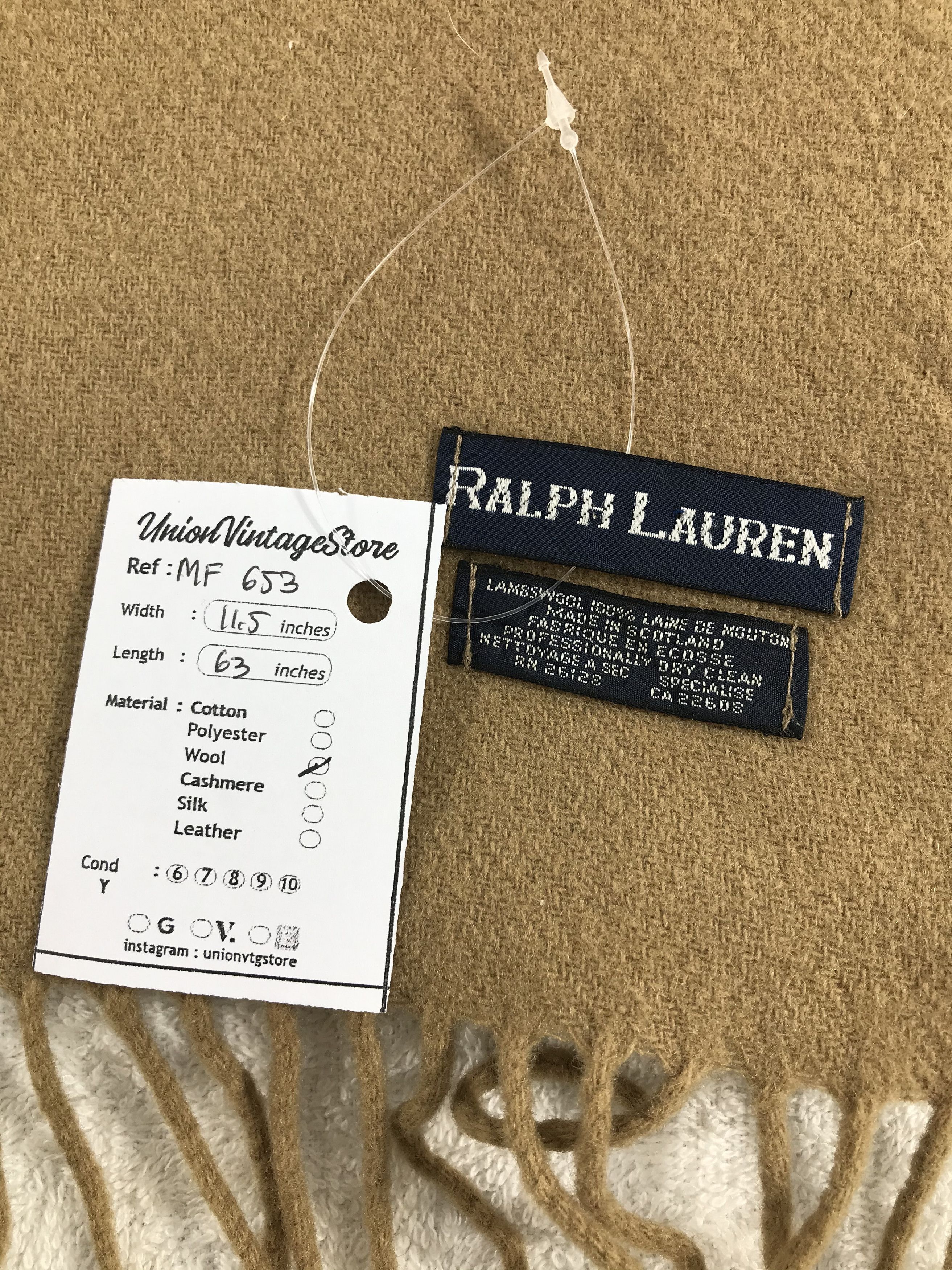 Ralph Lauren Vintage Ralph Lauren Scarf/Muffler/Neckwear MF653 Size ONE SIZE - 6 Thumbnail