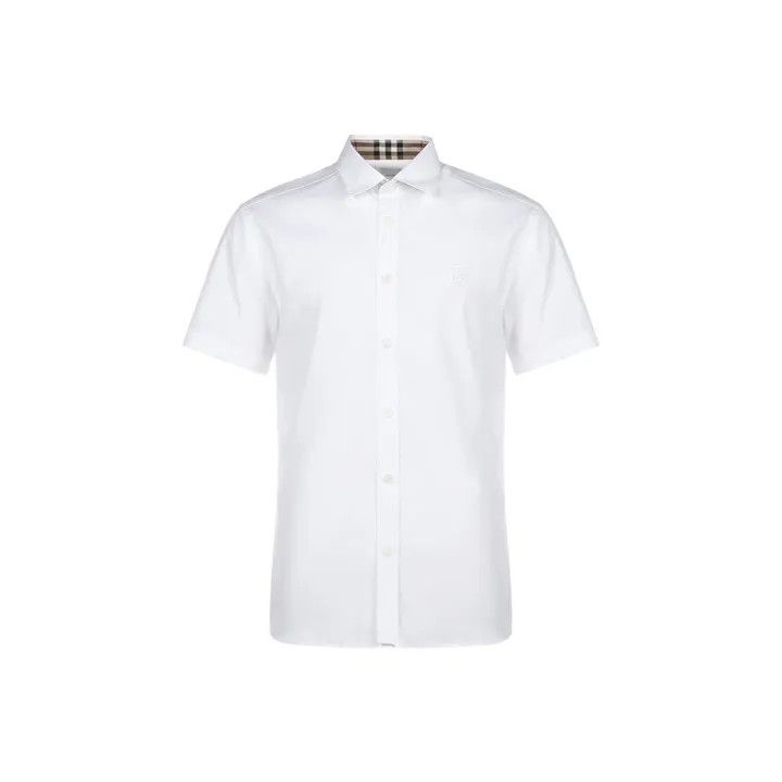 Burberry Burberry White Short Sleeve Button-Up Shirt Size US XXL / EU 58 / 5 - 1 Thumbnail