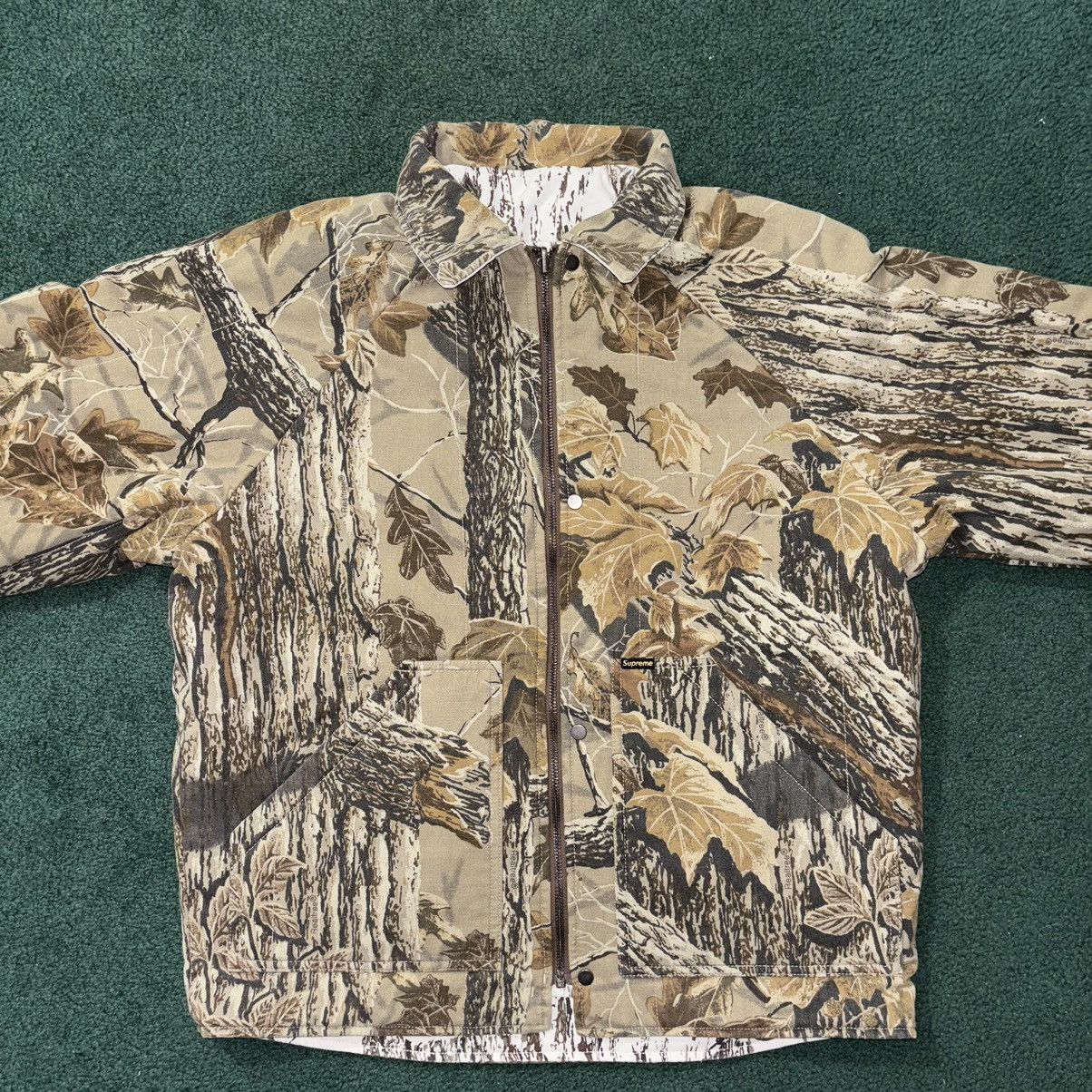 Supreme Supreme RealTree Reversible Quilted Work Jacket Snow Camo Size US S / EU 44-46 / 1 - 8 Thumbnail