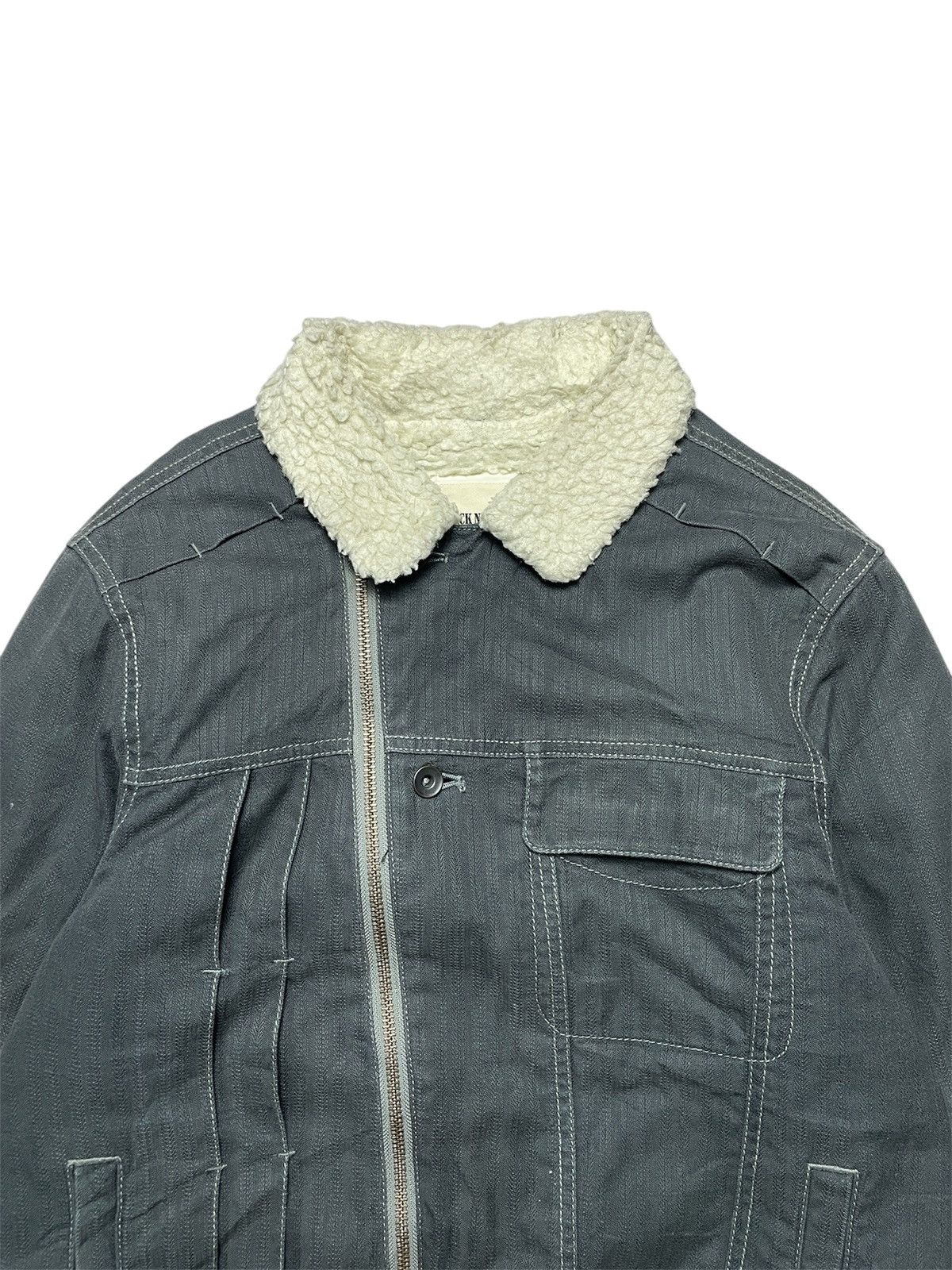 If Six Was Nine 2000’s Back Number - Assymetrical Denim Sherpa Jacket Size US M / EU 48-50 / 2 - 5 Thumbnail