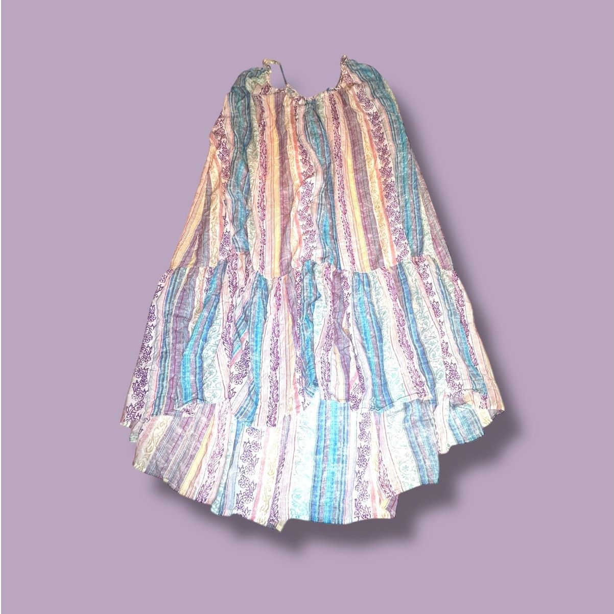 Anthropologie by Anthropologie Midi Spring Striped Pastel Dress S Size S / US 4 / IT 40 - 5 Thumbnail