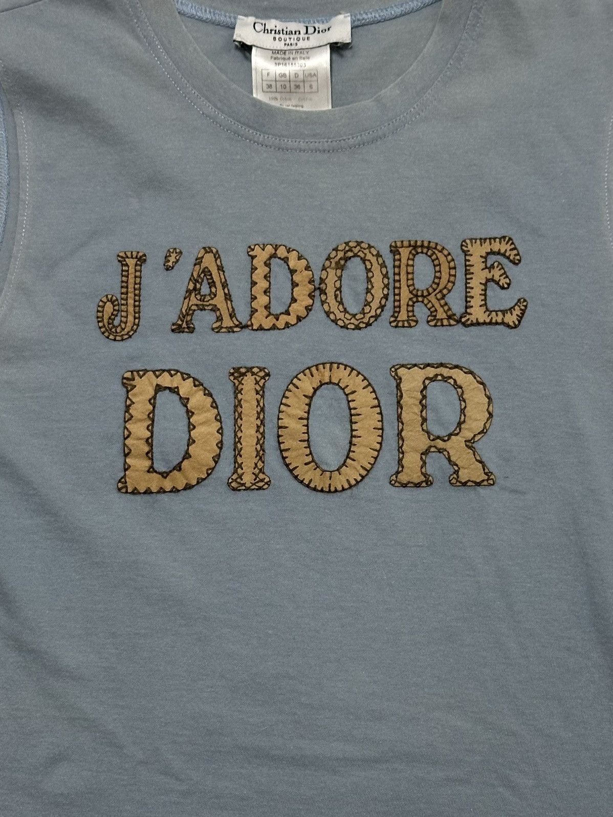 Dior CHRISTIAN DIOR F/W 2003 "J'ADORE DIOR" Patchwork Tank Top Size S / US 4 / IT 40 - 3 Thumbnail