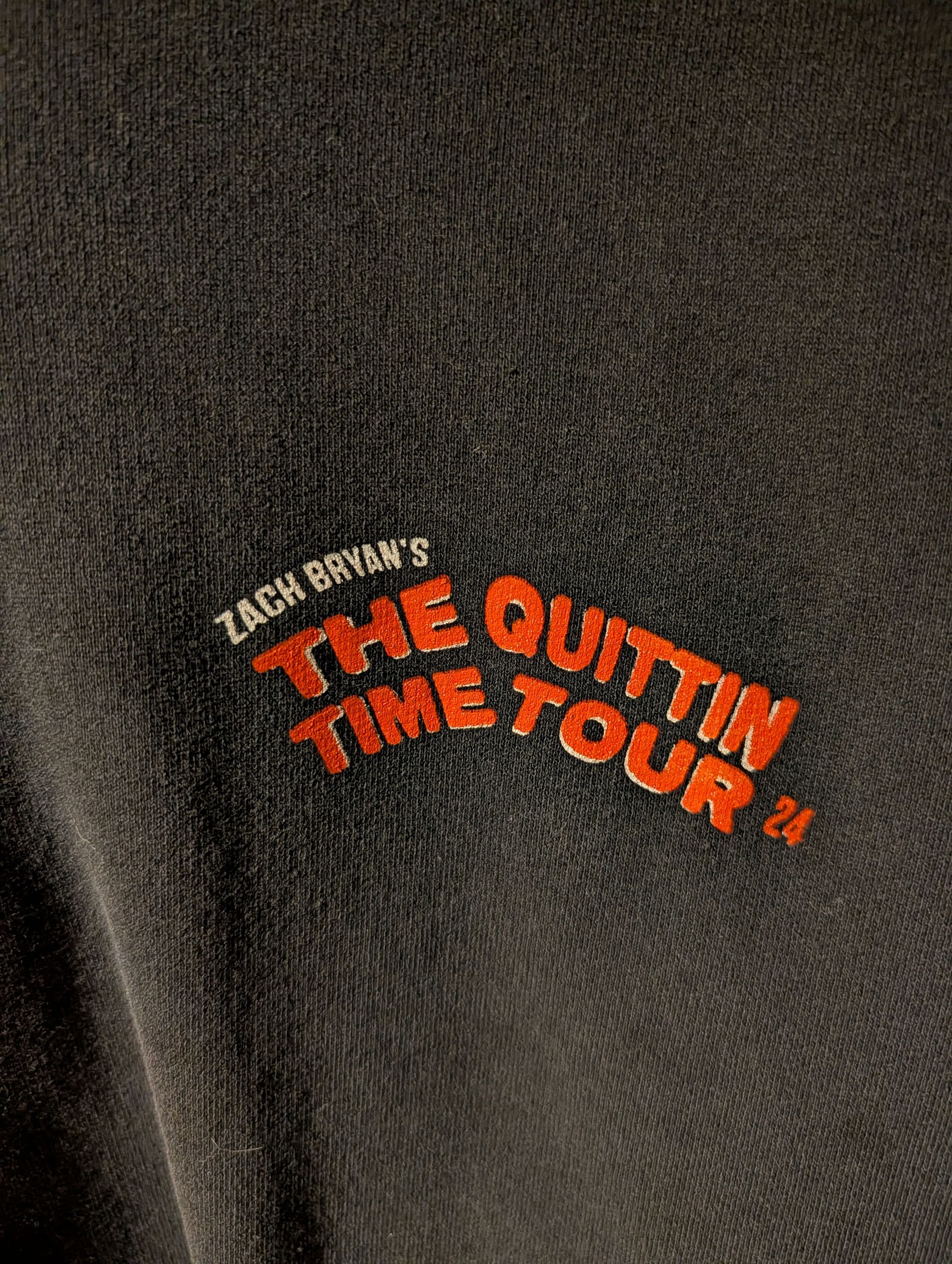 Band Tees Official Zach Bryan The Quittin' Time Tour 24 Hoodie Size US XL / EU 56 / 4 - 4 Thumbnail