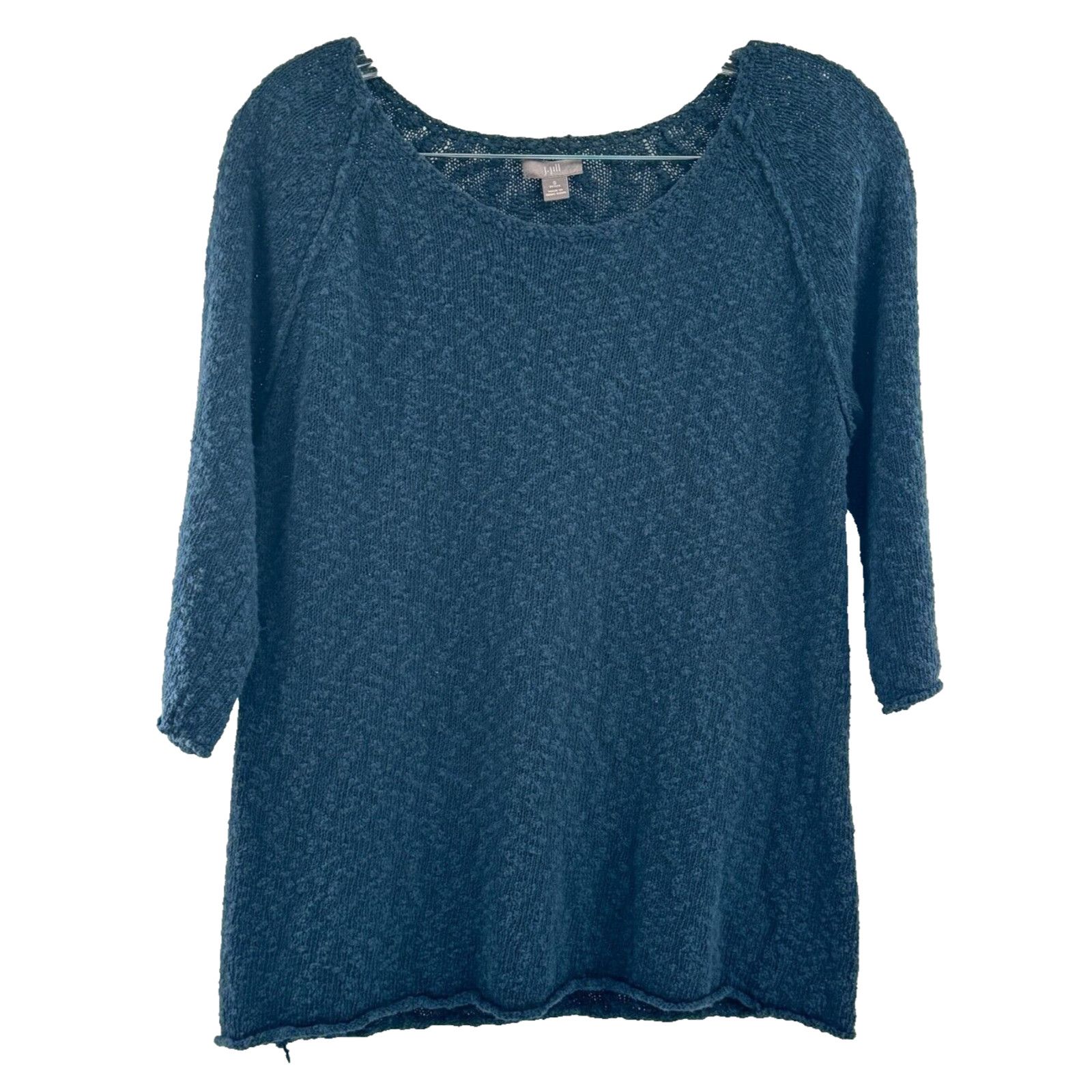J. Jill J. Jill Petite Small Blue 3/4 Sleeve Sweater Classic Cabin Size S / US 4 / IT 40 - 1 Thumbnail