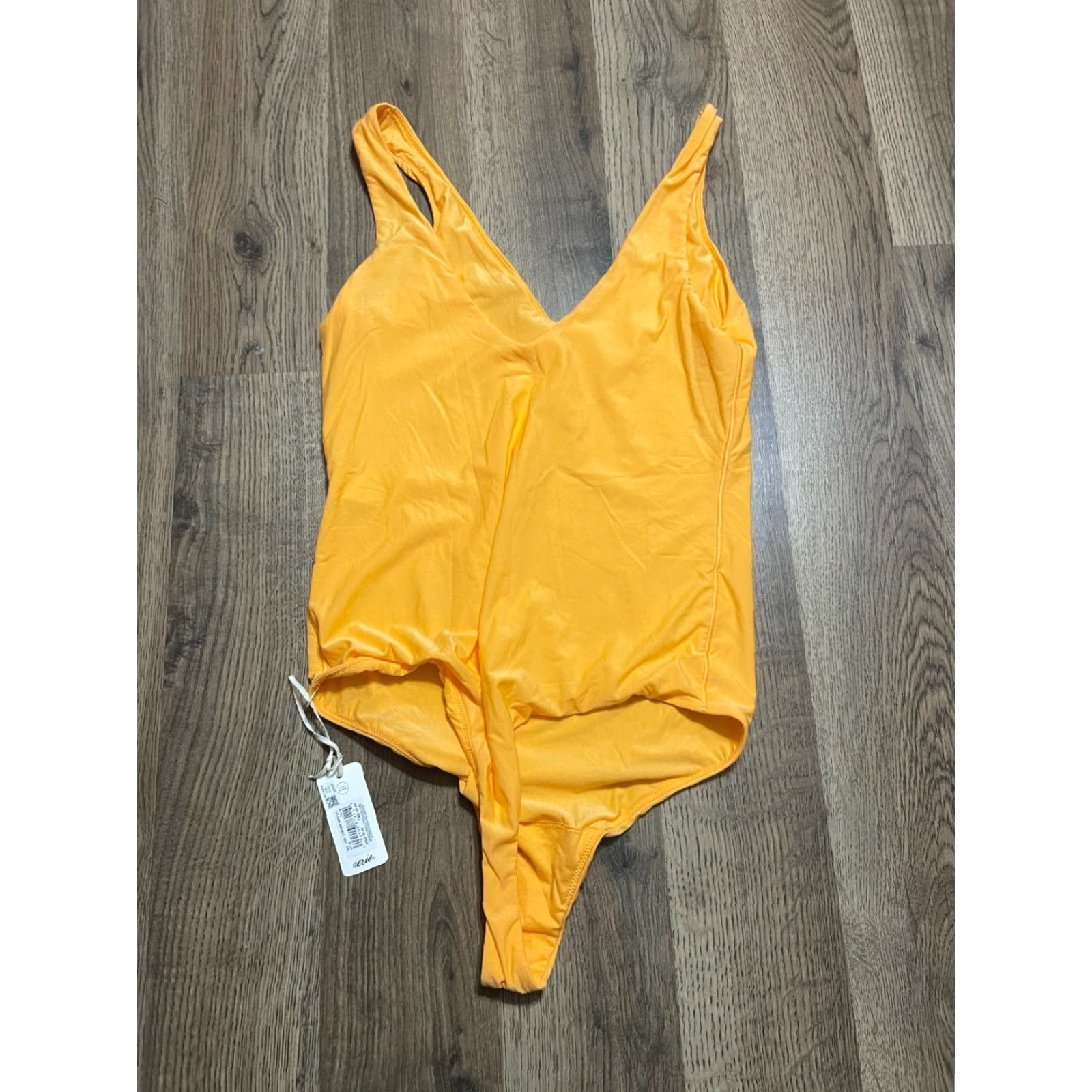 Vintage Aerie Bodysuit Womens Size M Orange Sleeveless Tank NWT Size M / US 6-8 / IT 42-44 - 2 Thumbnail