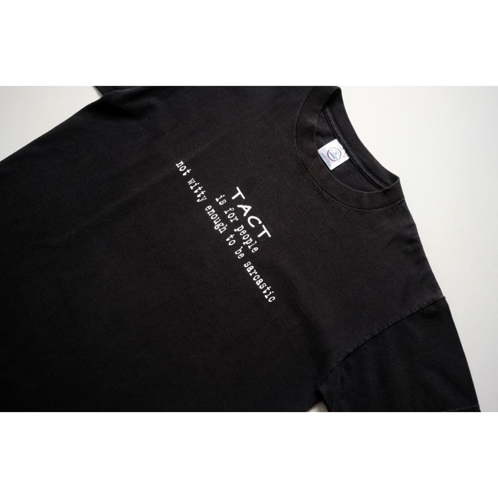 Delta VINTAGE Delta T-Shirt Mens Regular Size M Black 90s Funny Comedy Sarcastic Cotton Short Sleeve Crew Neck Size US M / EU 48-50 / 2 - 4 Thumbnail
