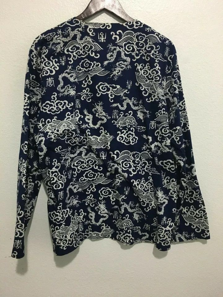 Supreme SUPREME Imperial Shirt Dragon Long Sleeve Blue Large SS15 Size US L / EU 52-54 / 3 - 3 Thumbnail
