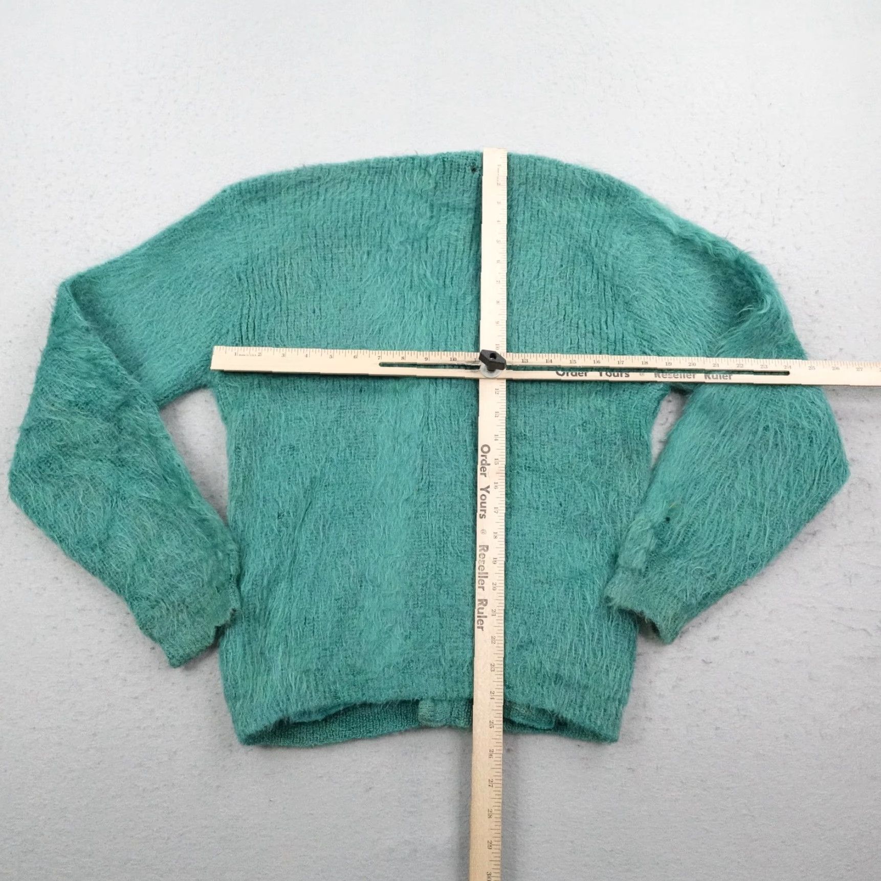Vintage VINTAGE Shaggy Man Drummond Sweater Cardigan Mens S Green Mohair Wool 60s Size US S / EU 44-46 / 1 - 7 Thumbnail