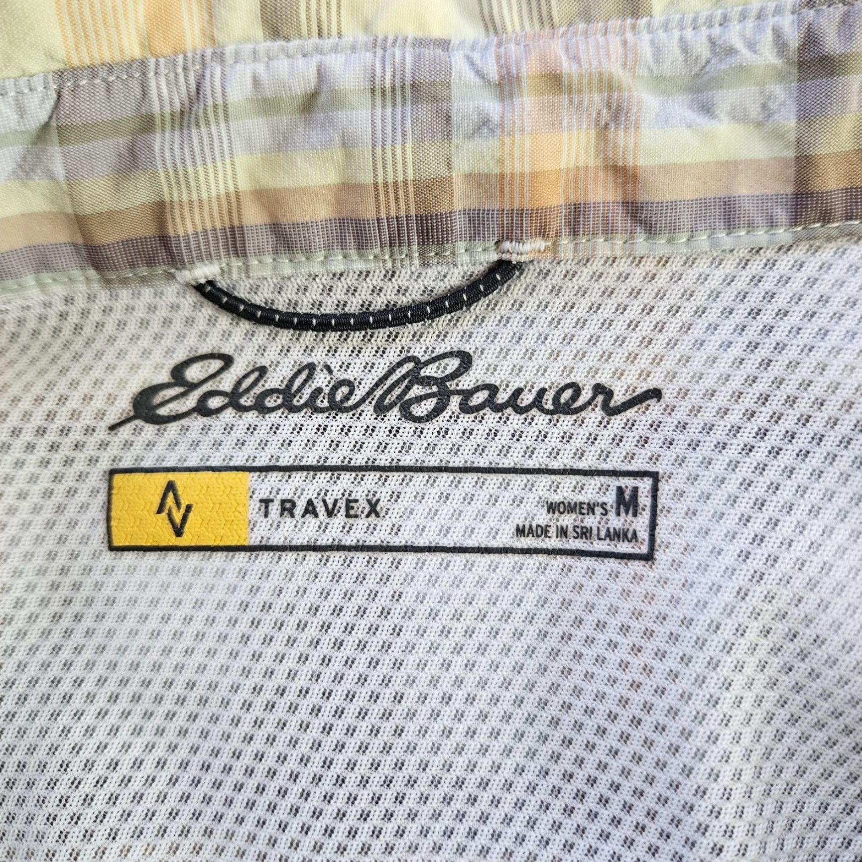 Eddie Bauer Eddie Bauer Travex Womens Button Up Shirt Medium Yellow Gray Plaid Size M / US 6-8 / IT 42-44 - 5 Thumbnail
