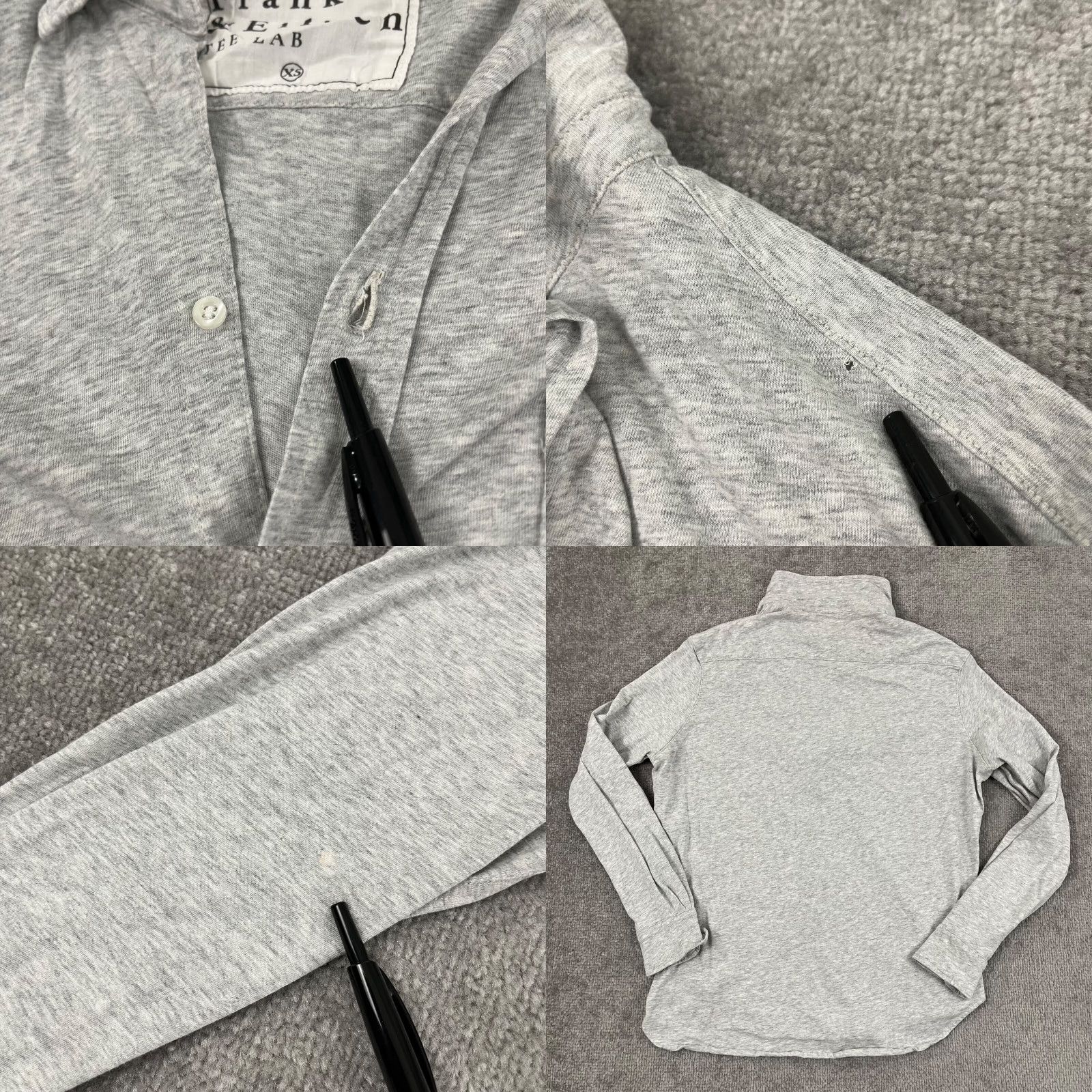 Frank & Eileen VINTAGE Frank & Eileen Women's Shirt XS Gray Casual Long Sleeve Button-Up 100% Cotton Size XS / US 0-2 / IT 36-38 - 8 Thumbnail
