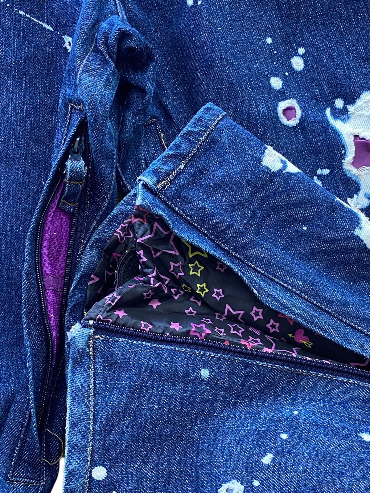 Japanese Brand Japanese Brand Paint Splatter Style Flare Denim Size US 36 / EU 52 - 11 Thumbnail