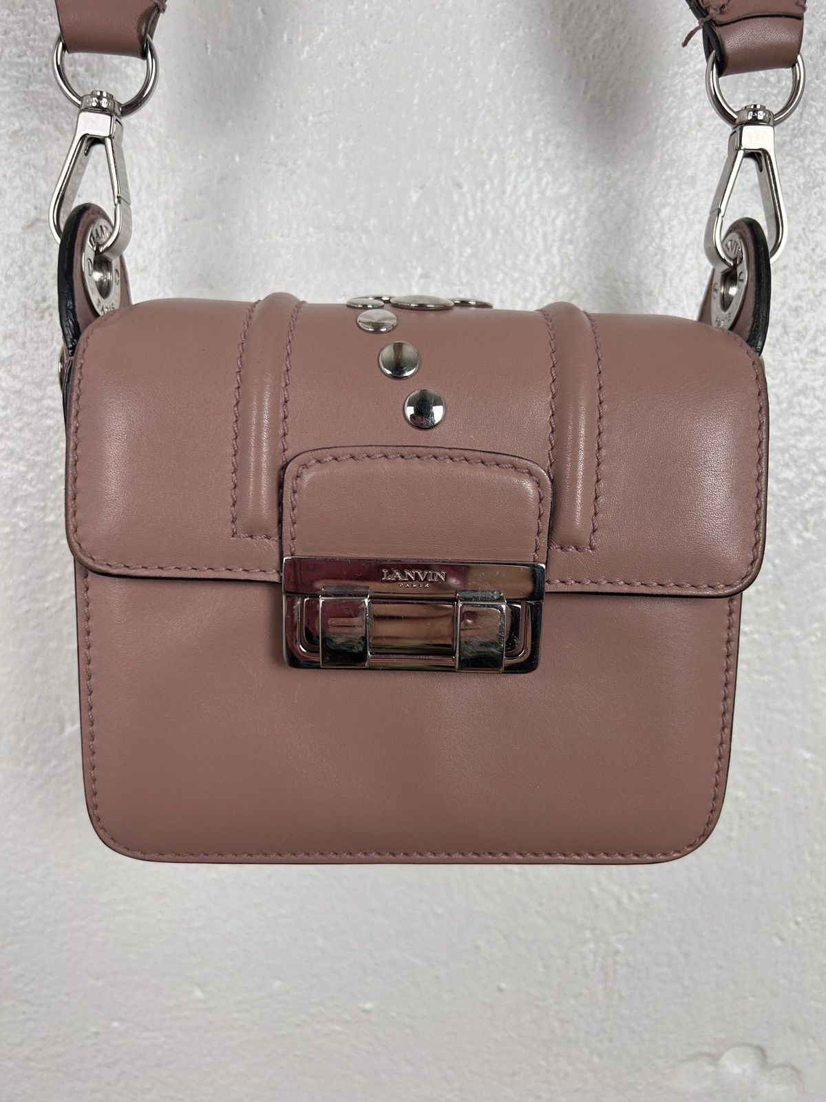 Lanvin Lanvin Mini Studded Jiji Crossbody Bag In Pale Pink Size ONE SIZE - 2 Thumbnail