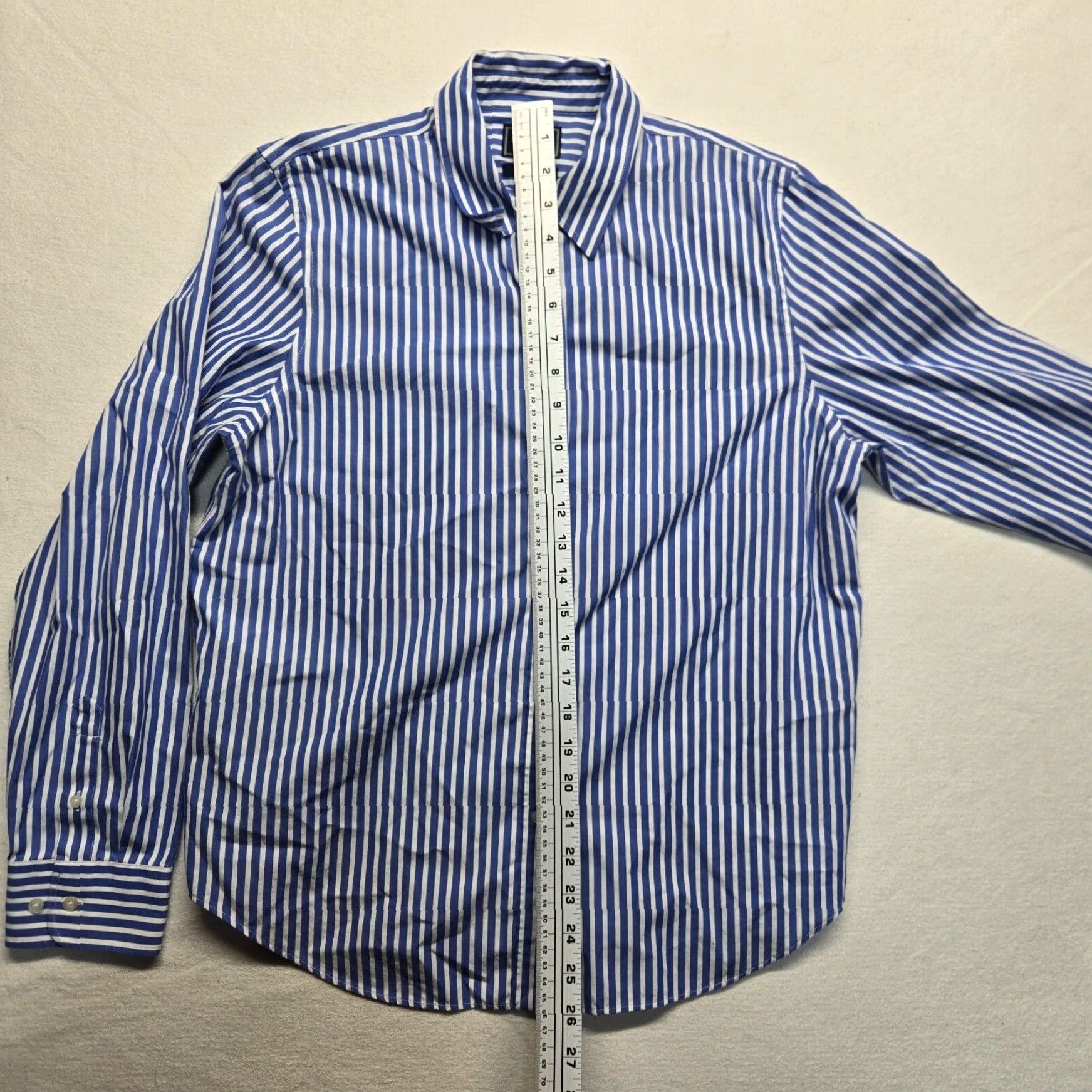 Chaps Chaps Blue Striped Button Up Long Sleeve Shirt Adult Men's Large Size US L / EU 52-54 / 3 - 5 Thumbnail