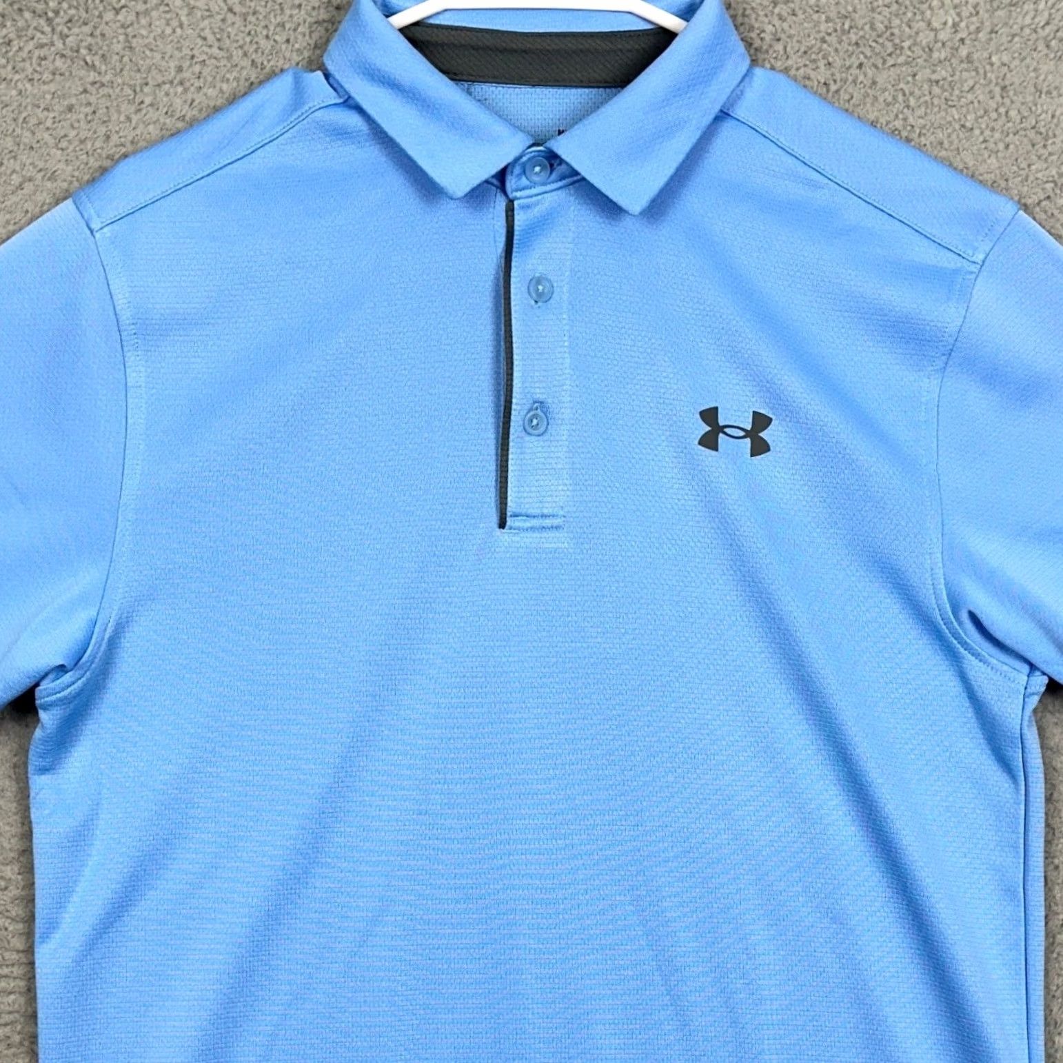 Under Armour Under Armour Polo Shirt Mens Medium Light Blue Golf Loose Fit Performance Rugby Shirt Size US M / EU 48-50 / 2 - 2 Thumbnail