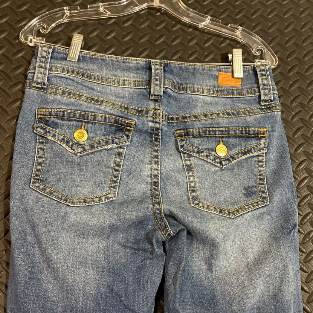Vintage Seven7 Jeans Blue Skinny Mid Rise Denim Jeans Women's Size 4 Size 27" / US 4 / IT 40 - 3 Thumbnail