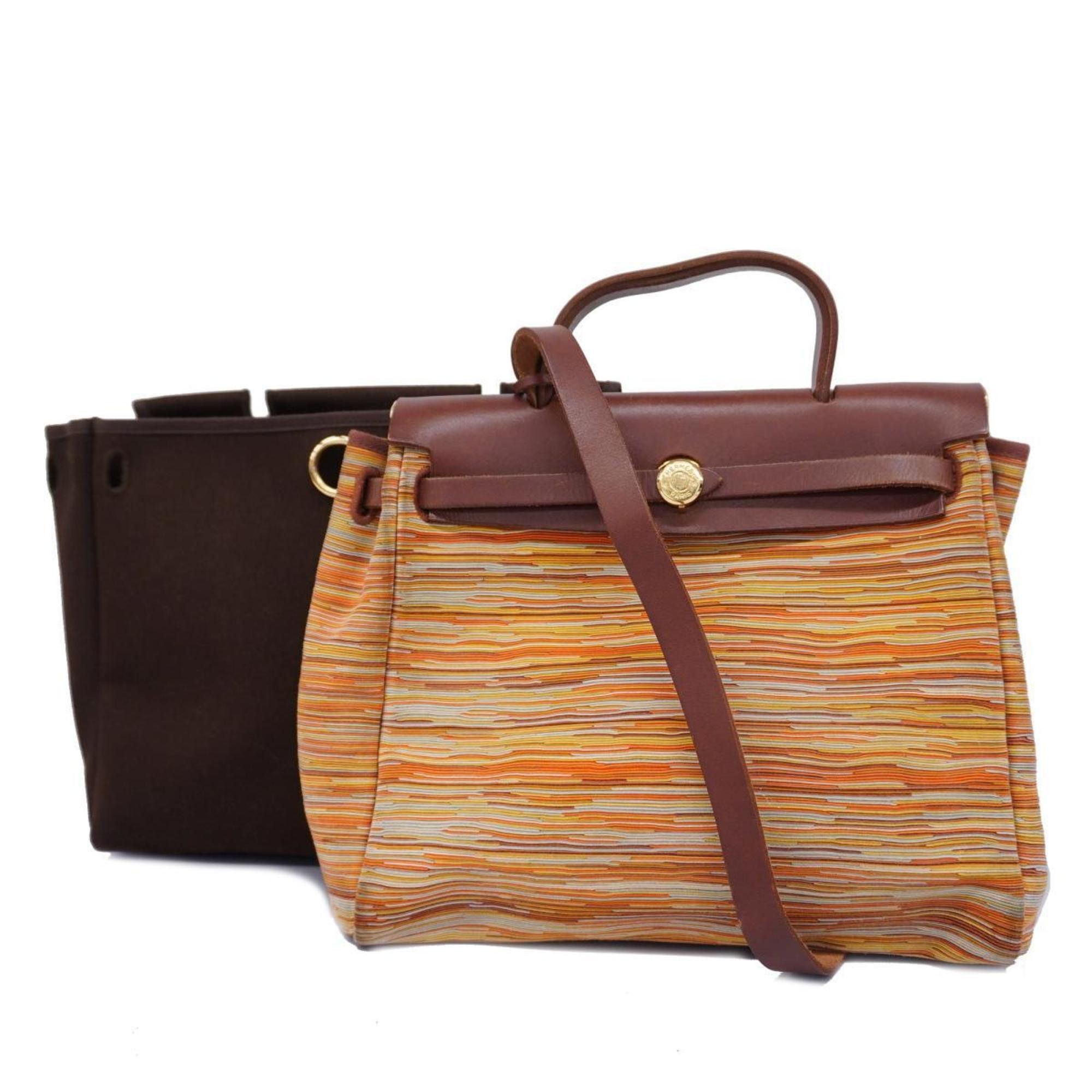 image of Hermes Handbag Airbag Pm G Stamp Vibrato Brown Multicolor Women's