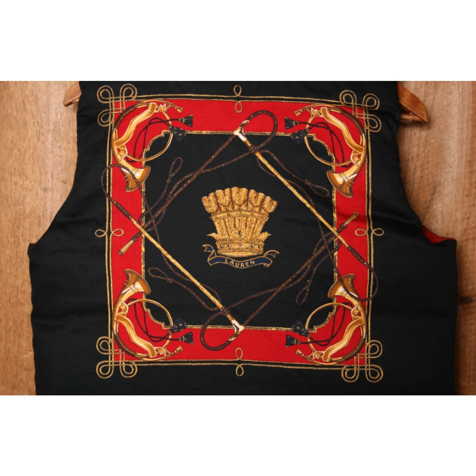 Ralph Lauren VINTAGE Lauren Ralph Lauren LRL Equestrian Reversible Down Puffer Vest Black Red Sz M Women Vest Down Reversible Puffer Women's M Size M / US 6-8 / IT 42-44 - 2 Thumbnail