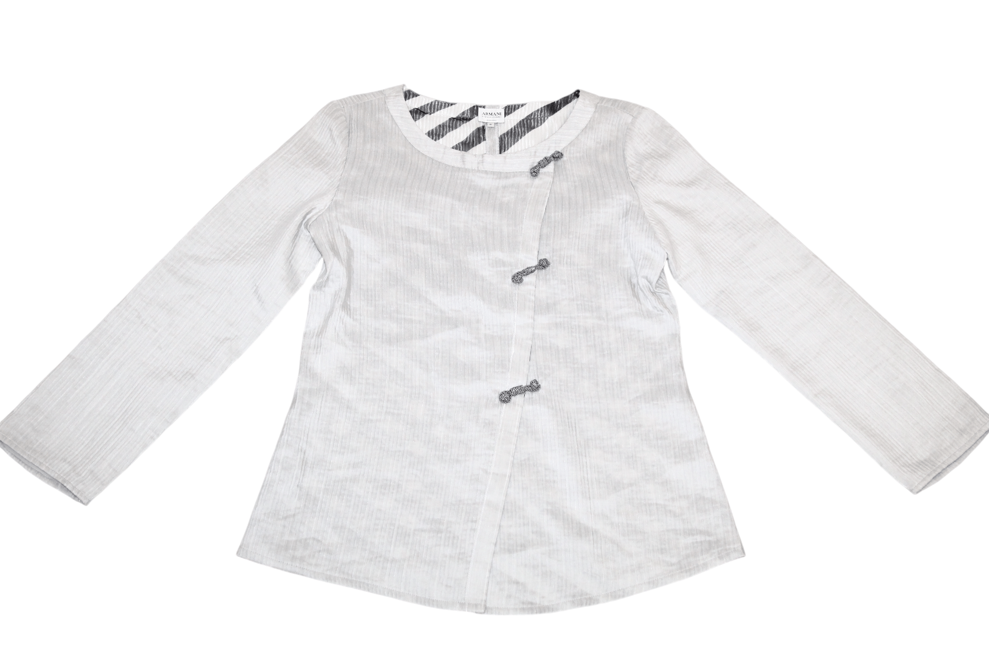 Armani Collezioni 2005 Giorgio Armani Collezioni boat-neck asymmetrical Jacket Size M / US 6-8 / IT 42-44 - 16 Thumbnail
