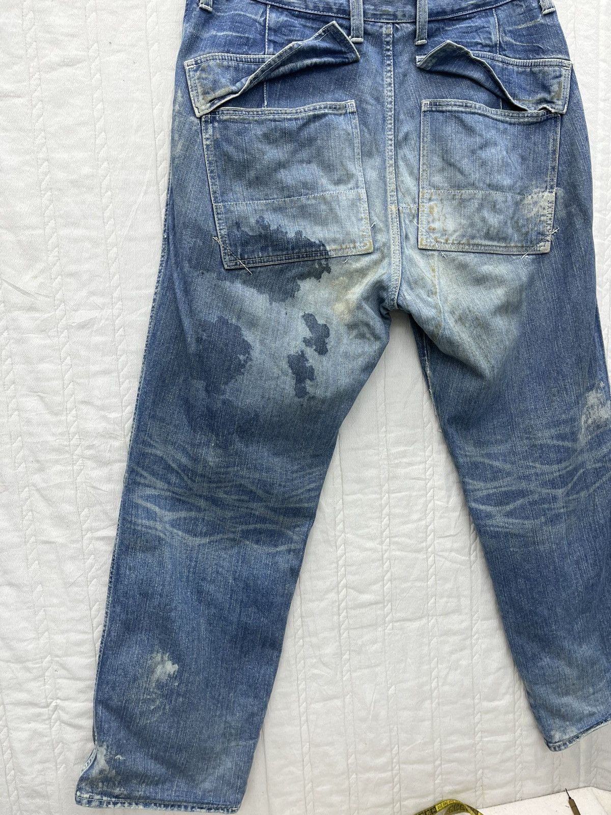 MasterPiece × Vintage ARCHIVE💥MASTERPIECE RECONSTRUCTED DOUBLE KNEE DENIM Size US 35 - 6 Thumbnail