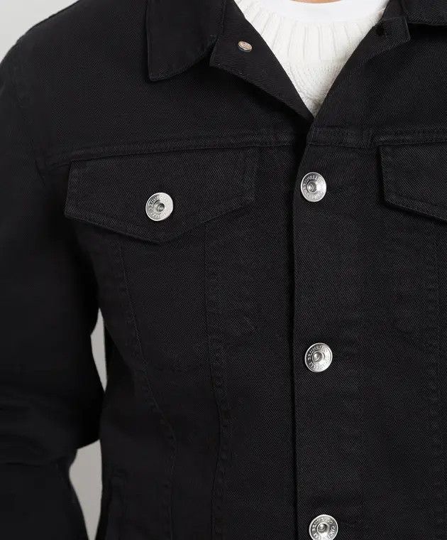 Brunello Cucinelli o1mle0725 Denim Jacket in Black Size US M / EU 48-50 / 2 - 5 Thumbnail