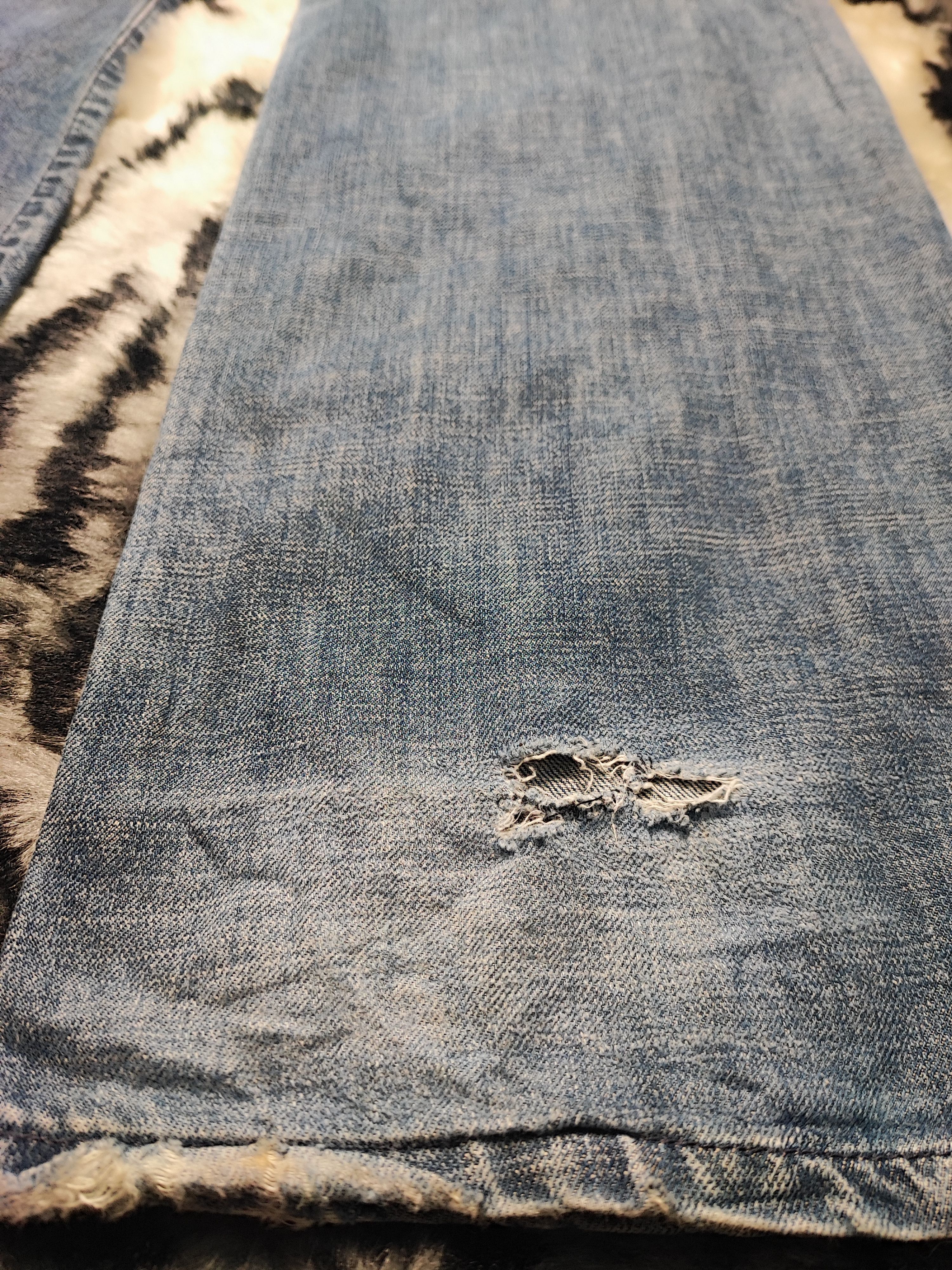 Jean Miss Sixty Bootcut Vintage Washed Flared Jeans Y2K Size 31" - 15 Thumbnail
