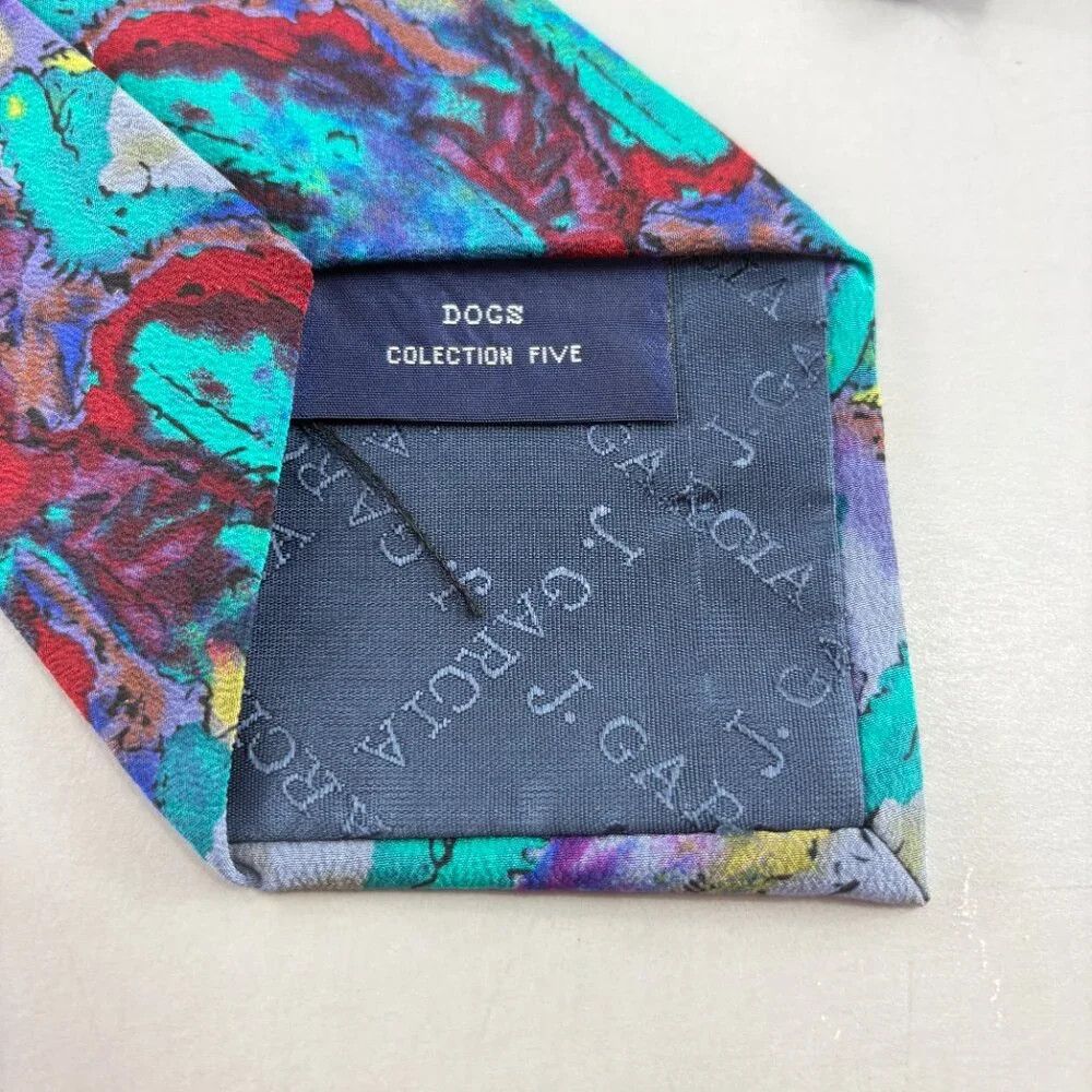 Other J. Garcia Dogs Collection Five Purple Abstract Men's Tie Size ONE SIZE - 3 Thumbnail