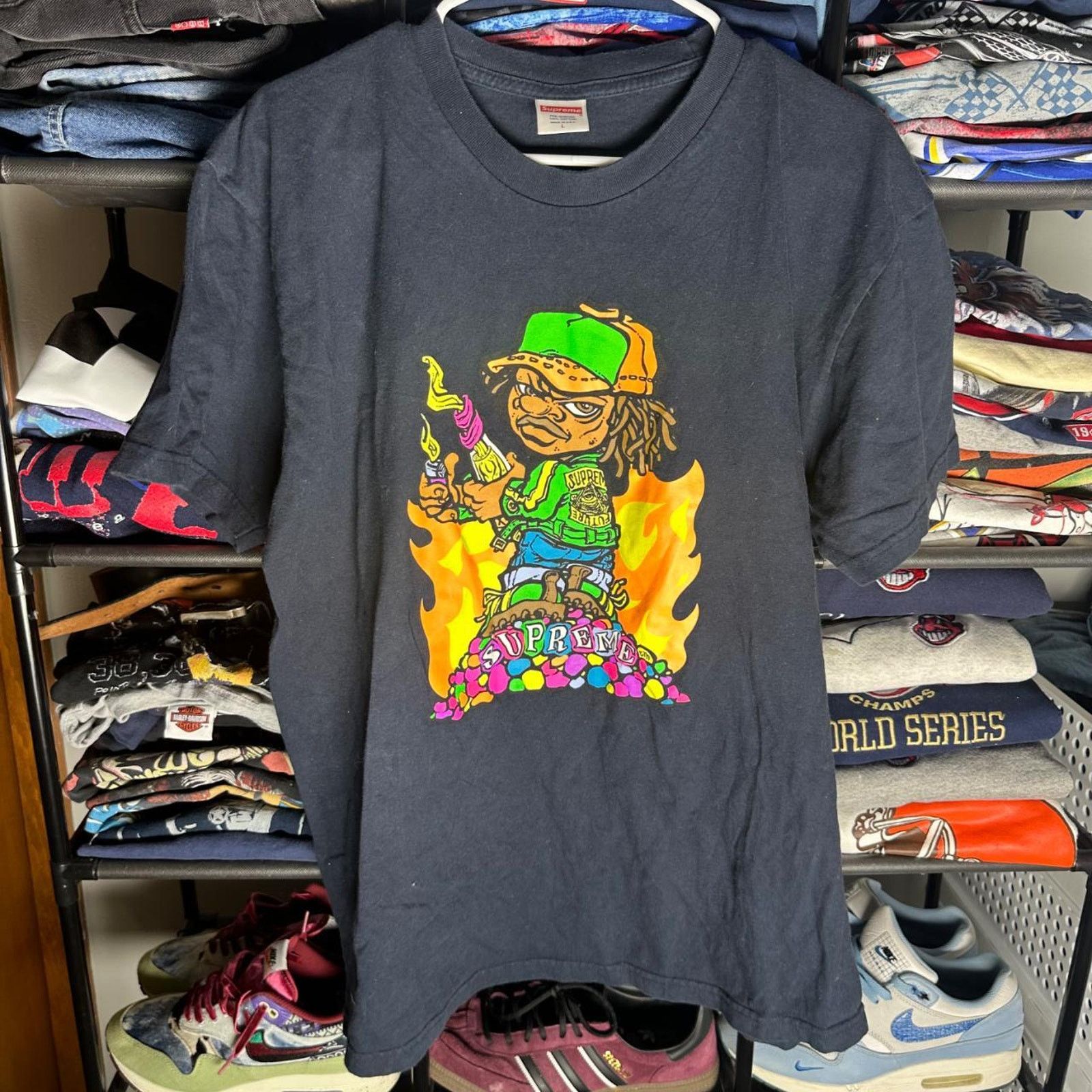 Supreme Supreme Molotov Kid Tee Black Shirt Size US L / EU 52-54 / 3 - 1 Thumbnail