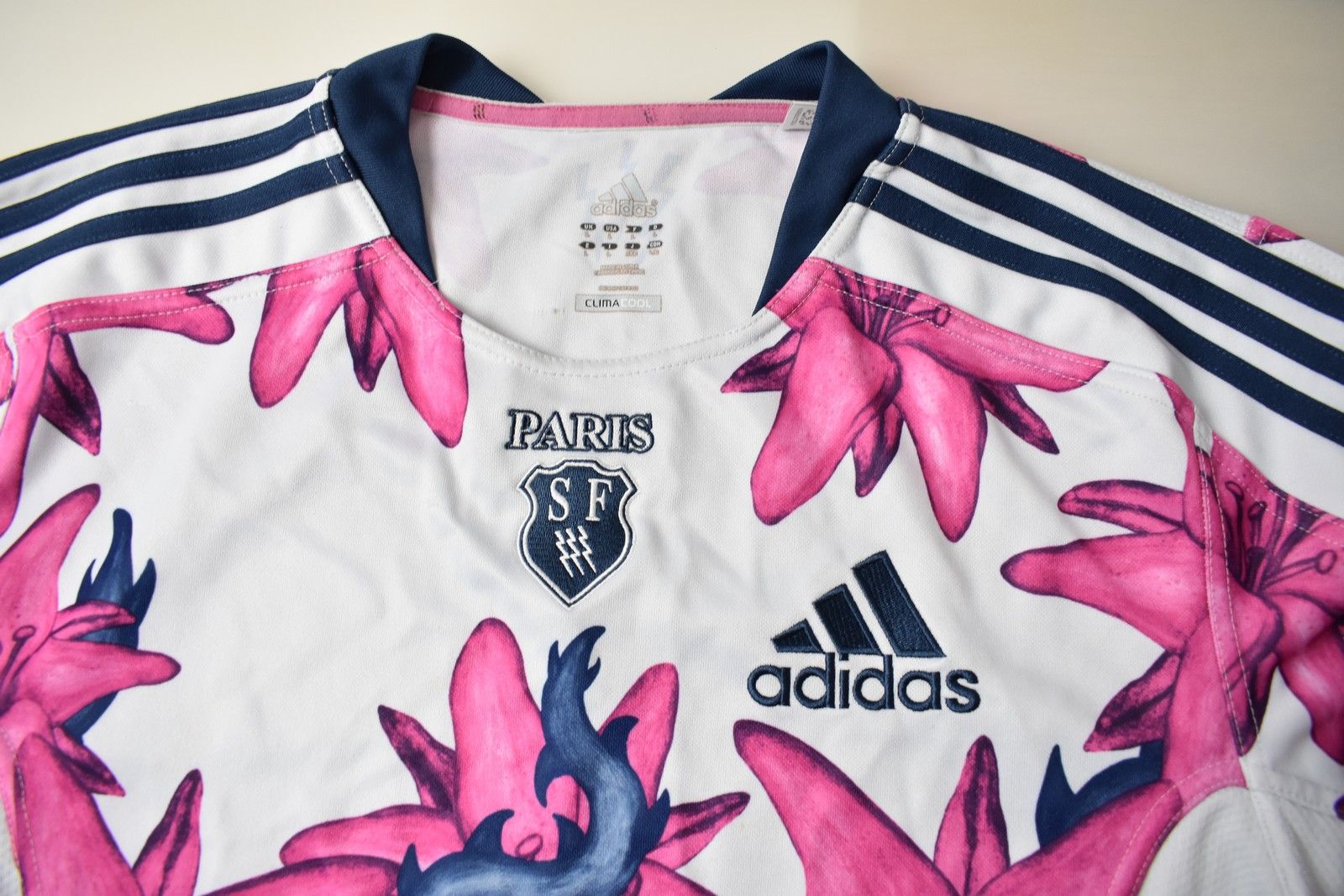 Adidas adidas Stade Francais Paris SF 2011-2012 Rugby Jersey SIZE L Size US L / EU 52-54 / 3 - 5 Thumbnail