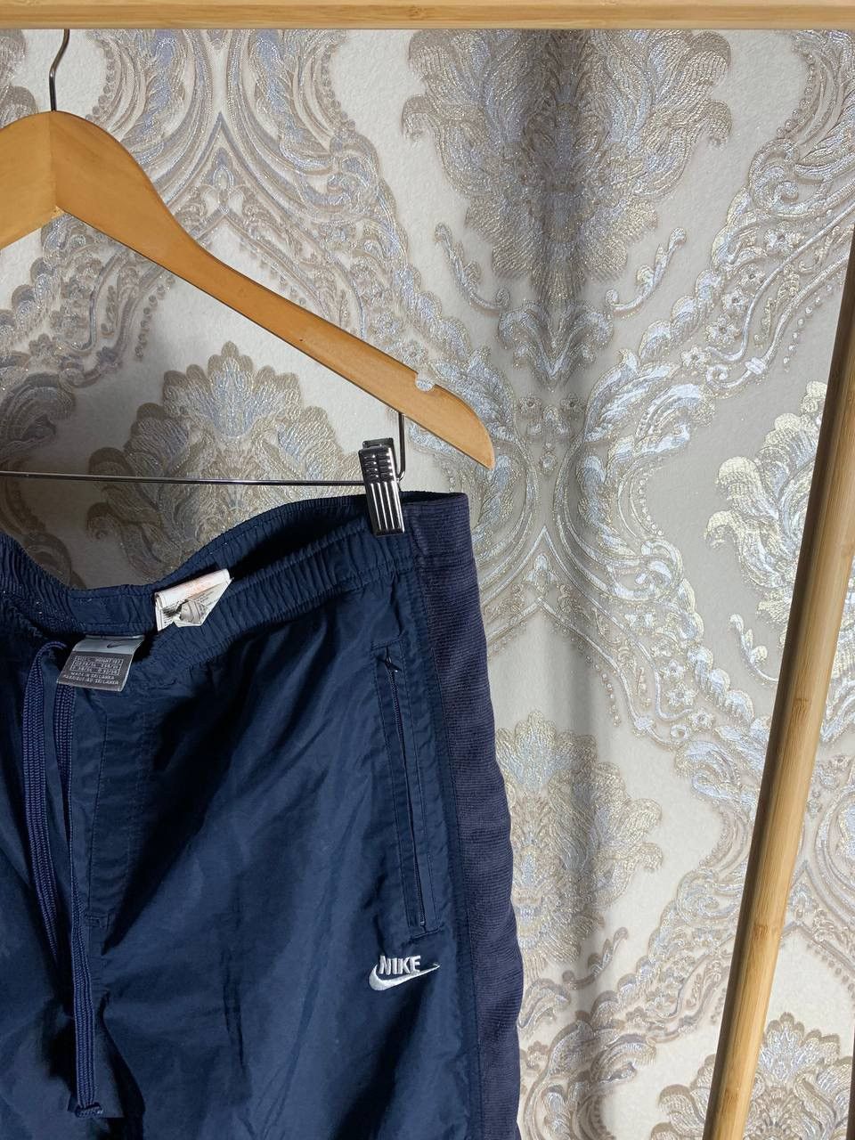 Nike × Vintage VERY RARE NIKE NYLON SWEATPANTS RETRO DRILL SWOOSH Y2K 90s Size US 34 / EU 50 - 2 Thumbnail