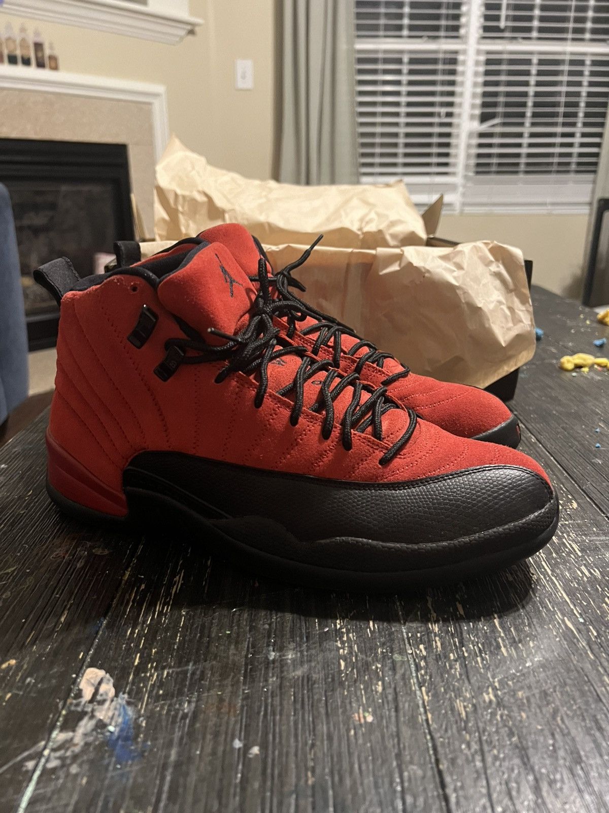 Jordan Brand Air Jordan 12 Retro Reverse Flu Game Size US 11.5 / EU 44-45 - 2 Thumbnail