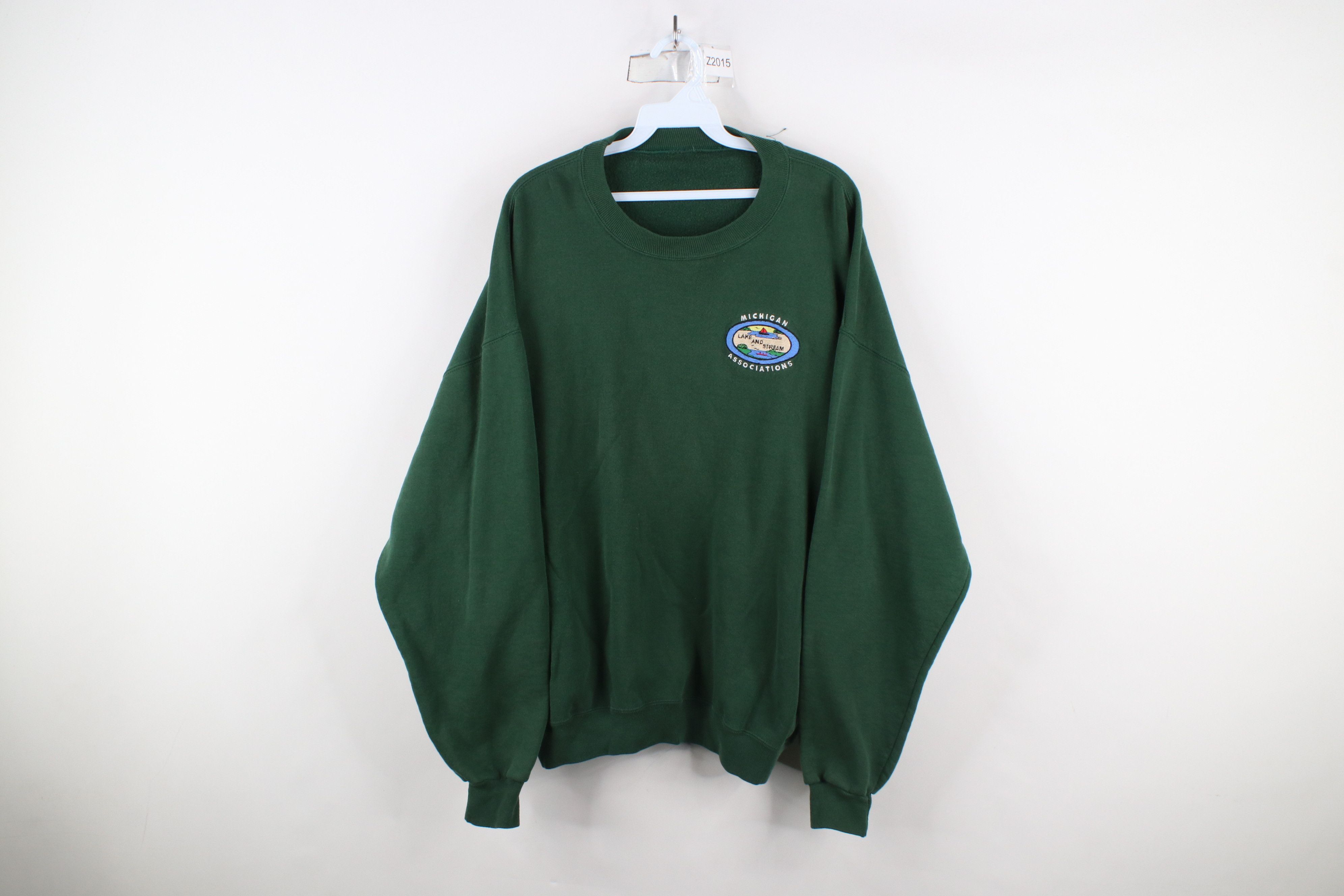 Vintage Vintage 90s Michigan Lake and Stream Crewneck Sweatshirt Size US XL / EU 56 / 4 - 1 Thumbnail