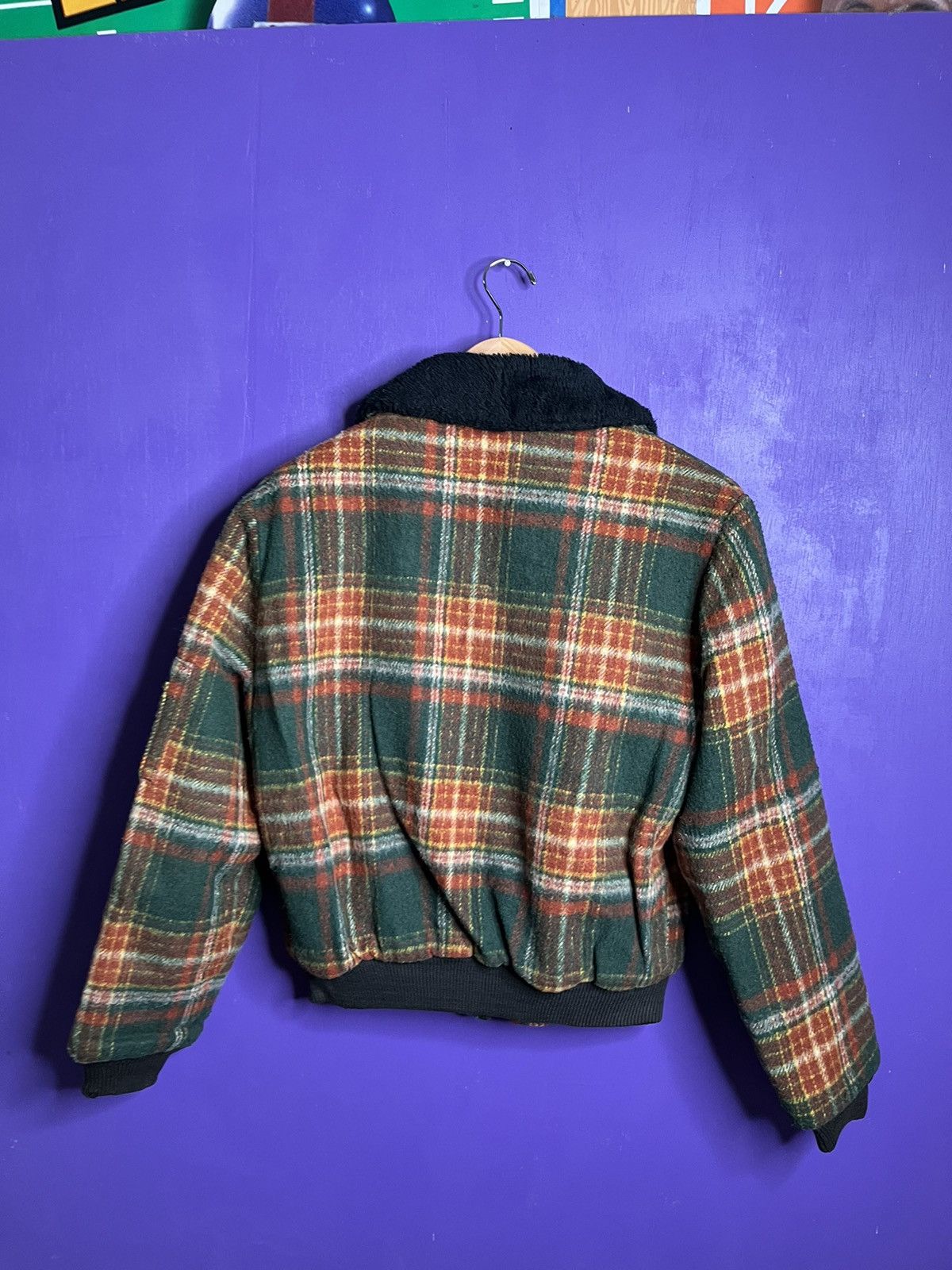 Vintage Vintage 70s Plaid fur collar airman’s jacket Size US M / EU 48-50 / 2 - 2 Thumbnail