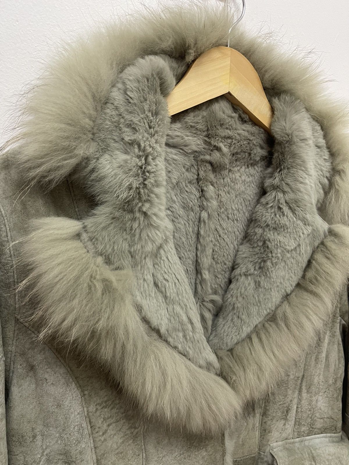 Other Luxury RABBIT LEATHER JACKET x RACCOON FUR Size S / US 4 / IT 40 - 4 Thumbnail