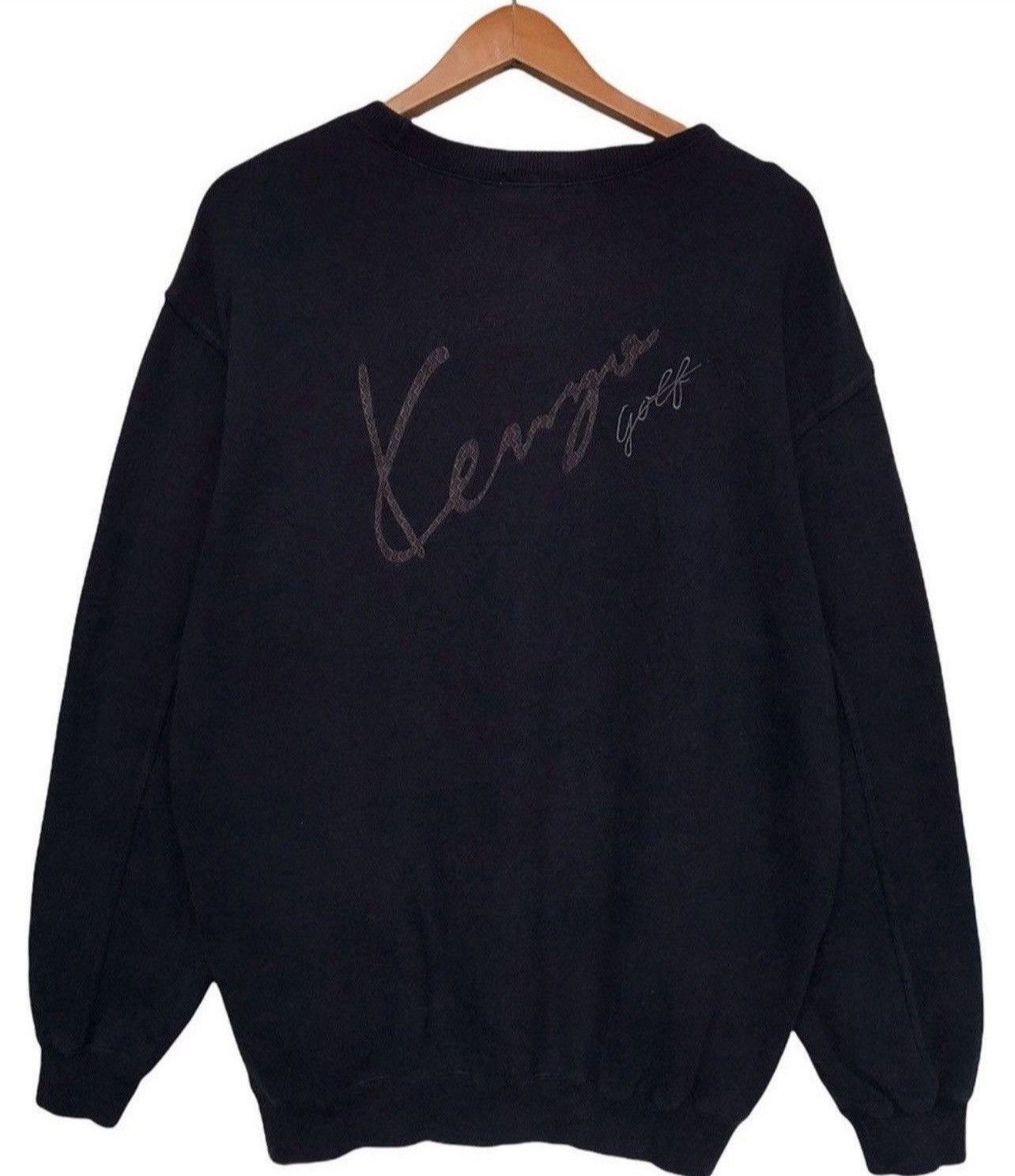 Kenzo Vintage Kenzo Signature Logo Black Baggy Boxy Sweatshirt Size US L / EU 52-54 / 3 - 1 Thumbnail