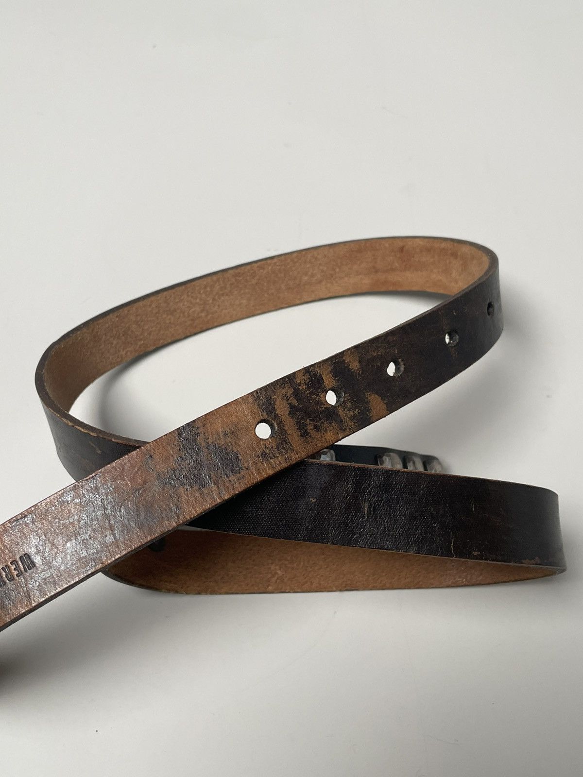 Werkstatt Munchen Werkstatt München Studded Leather Belt brown Size ONE SIZE - 3 Thumbnail