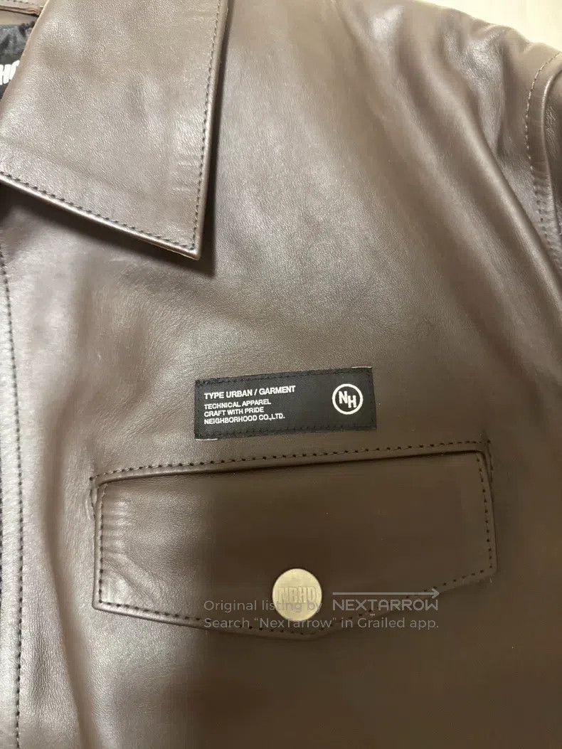 Neighborhood Neighborhood Single Layer Leather Jacket, Deep Brown, Size Size US XL / EU 56 / 4 - 4 Thumbnail