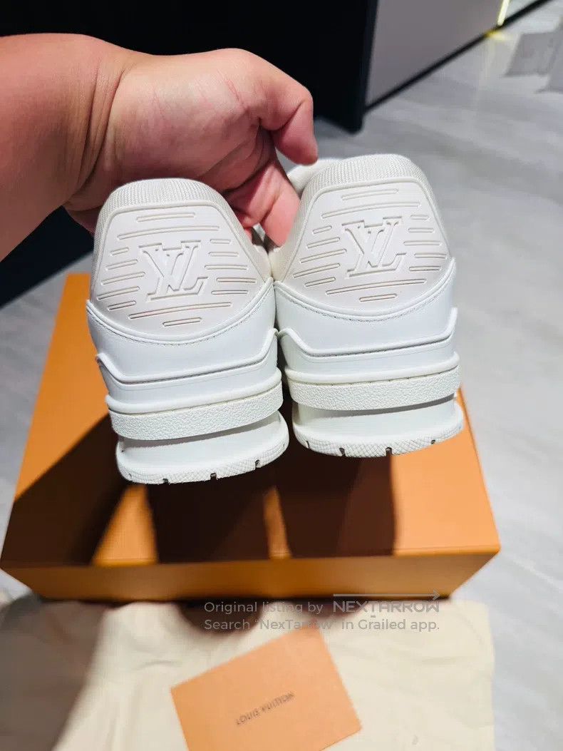 Louis Vuitton Louis Vuitton Trainer Pure White LVtrainer White Cowhide S Size US 7 / EU 40 - 4 Thumbnail