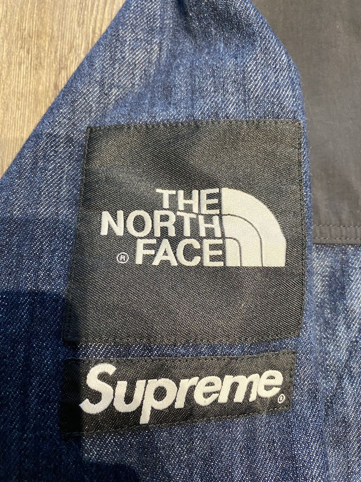 Supreme denim shot north face jacket
