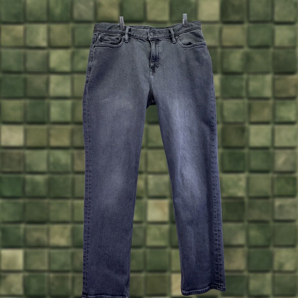 Vintage VINTAGE Grays Banna Republic Mens Legacy Weathered Gray Denim Slim Fit Jeans Sz 35x32 Mens Jeans Slim Fit Gray Denim Cotton - 6032 (As Is) Size US 35 - 1 Thumbnail