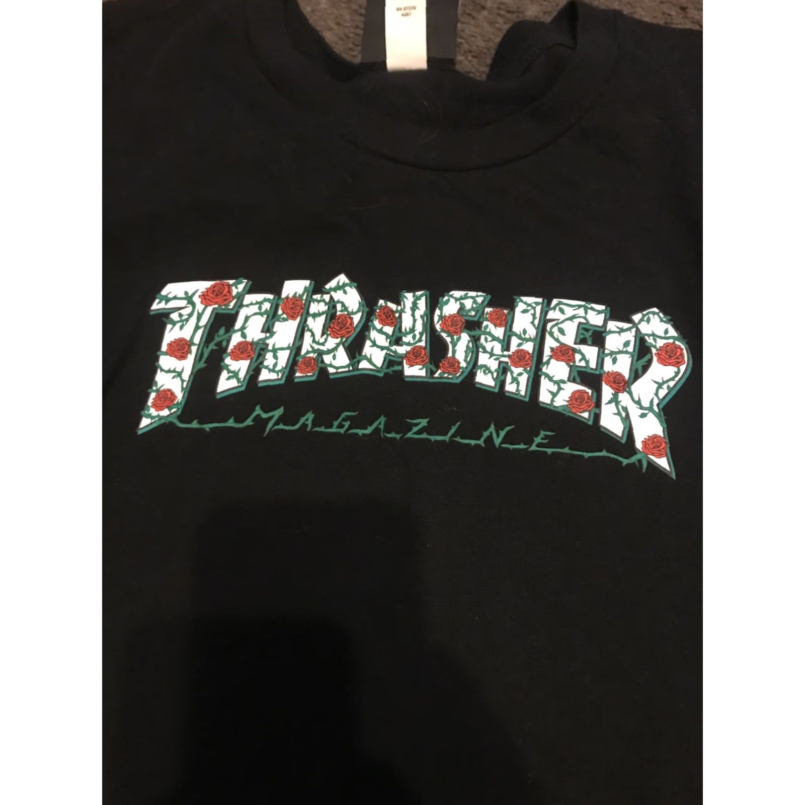 Thrasher Thrasher T-Shirt Women XS Black Rose Thorn Printed Shirt Womens XS Black Thrasher Magazine Tee Size XS / US 0-2 / IT 36-38 - 2 Thumbnail