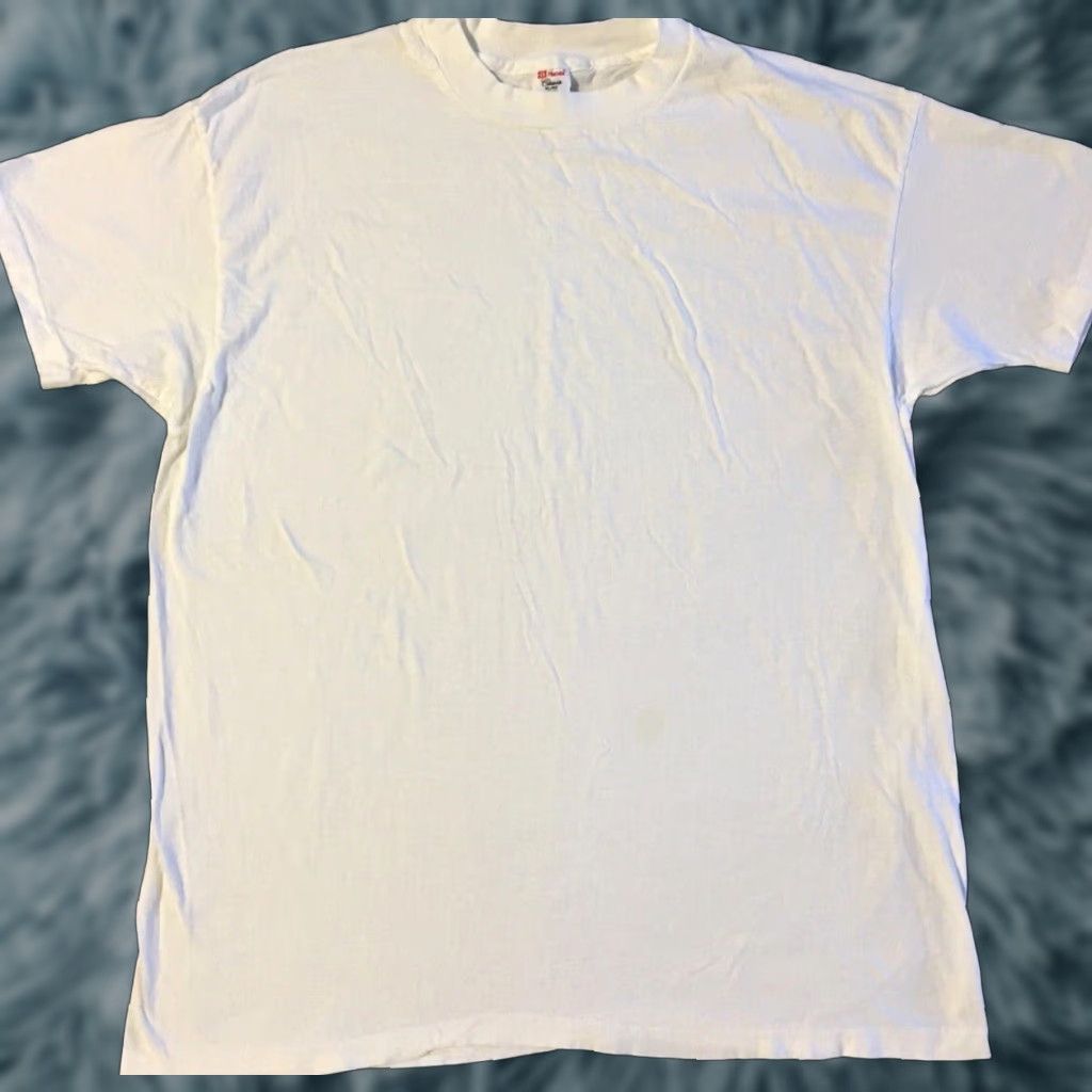 Hanes VINTAGE Hanes Shirt XL White 90s Grunge Punk Skate Surf Track Trucker Biker Motorcycle Distressed 80s 90s USA Classic Logo Classic Designer Fitness Size US XL / EU 56 / 4 - 1 Thumbnail