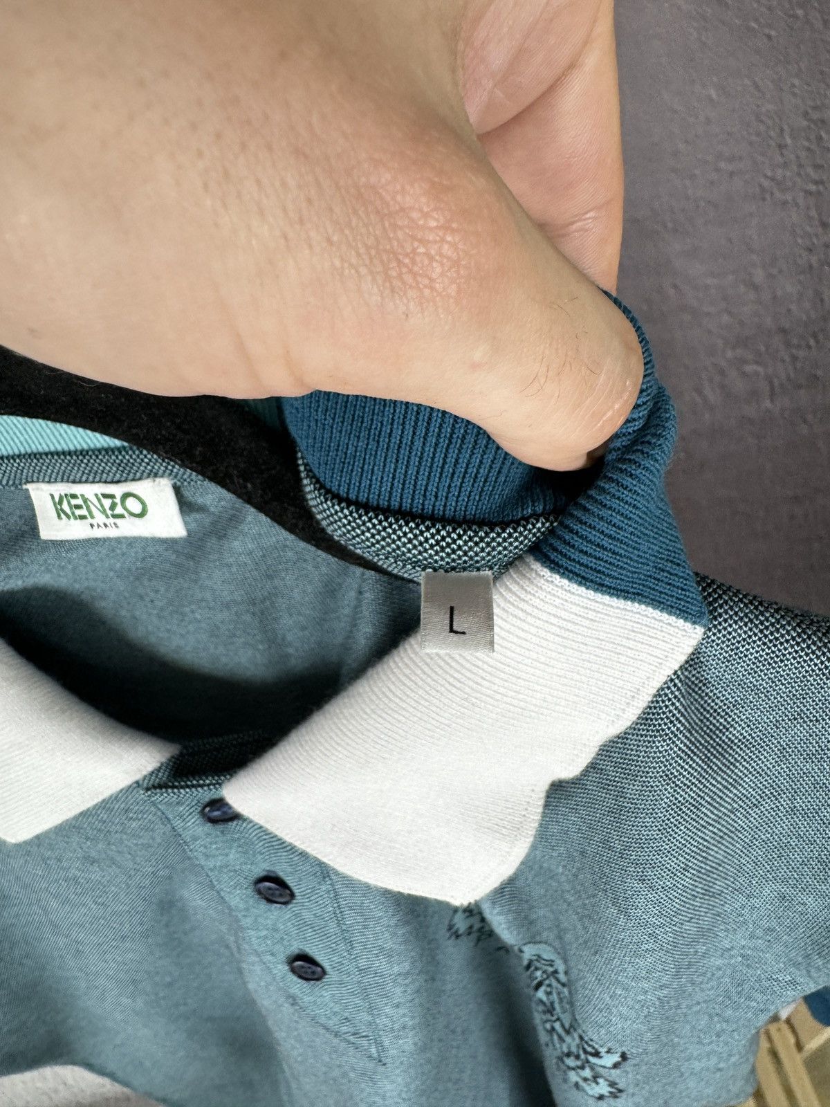 Kenzo Kenzo Paris polo tee shirt striped multicolor Size US L / EU 52-54 / 3 - 12 Thumbnail