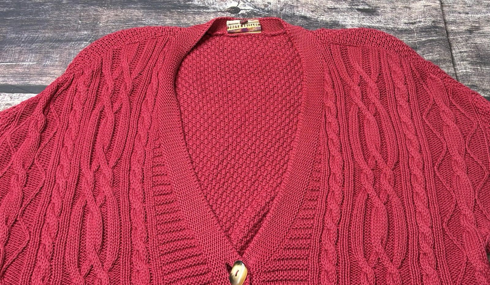 Other VTG Susan Bristol Cardigan Sweater Women's Medium Cable Knit Size M / US 6-8 / IT 42-44 - 4 Thumbnail