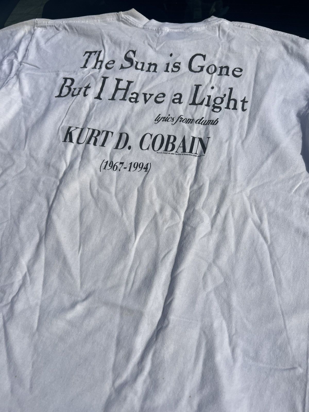 Band Tees Kurt Cobain MTV Unplugged Nirvana End of Music Size US XL / EU 56 / 4 - 6 Thumbnail