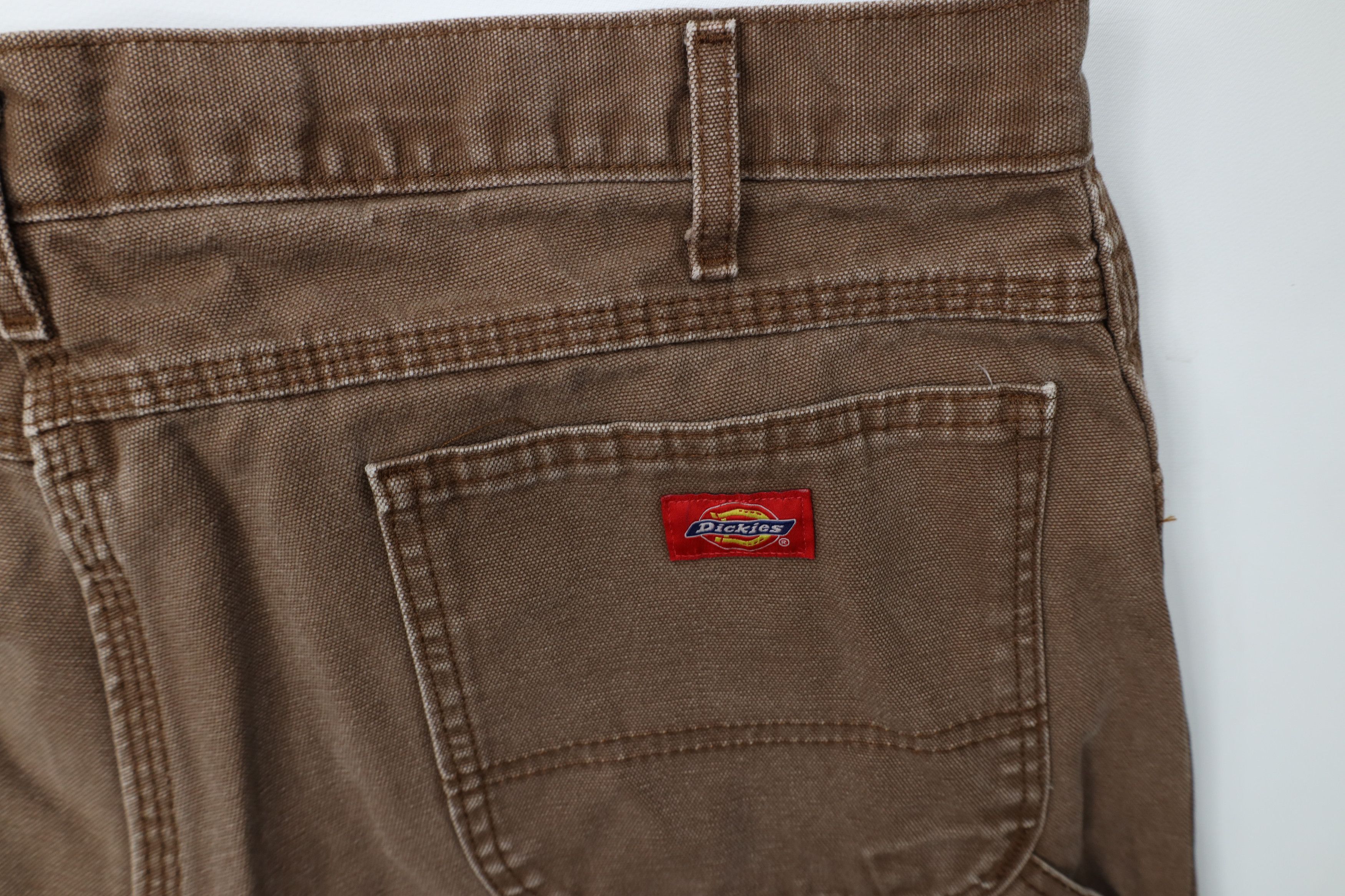 Dickies Vintage Y2K Dickies Wide Leg Dungaree Pants Brown Cotton Size US 38 / EU 54 - 13 Thumbnail