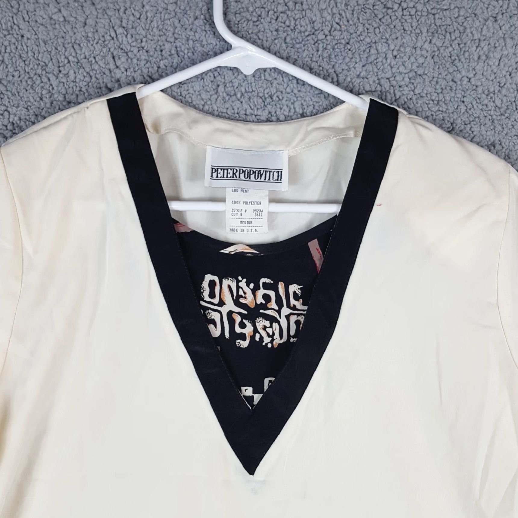 Etro VINTAGE Alexa Sterling Blouse Shirt Womens M Short Sleeve White Polyester 80s Preppy Retro T Shirt Top Size M / US 6-8 / IT 42-44 - 2 Thumbnail
