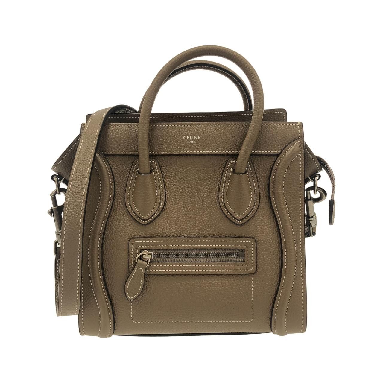 Celine Celine Celine Luggage Nano Shopper Calfskin Bag Leather Crossbody Bag 189243DRU DUTY FREE for USA Size ONE SIZE - 1 Thumbnail