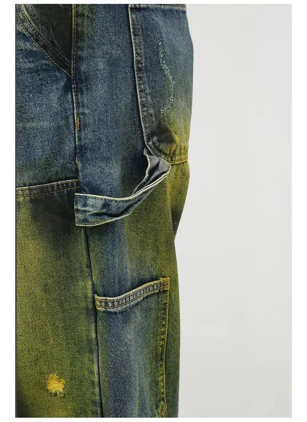 Japanese Brand Kimura x Akane Mid-Waist Baggy Distressed Ripped Jeans Size US 30 / EU 46 - 5 Thumbnail