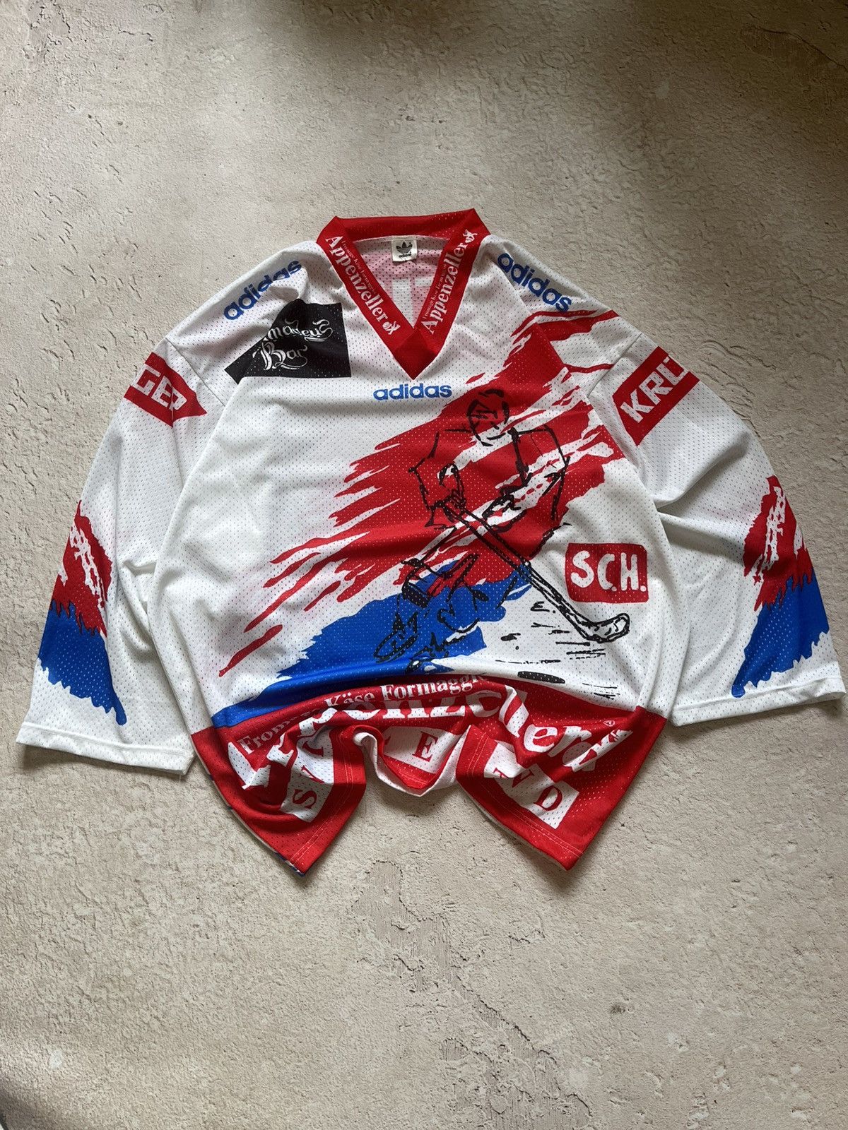 Adidas Vintage Adidas Hockey Jersey / Longsleeve 90s Size US L / EU 52-54 / 3 - 2 Thumbnail